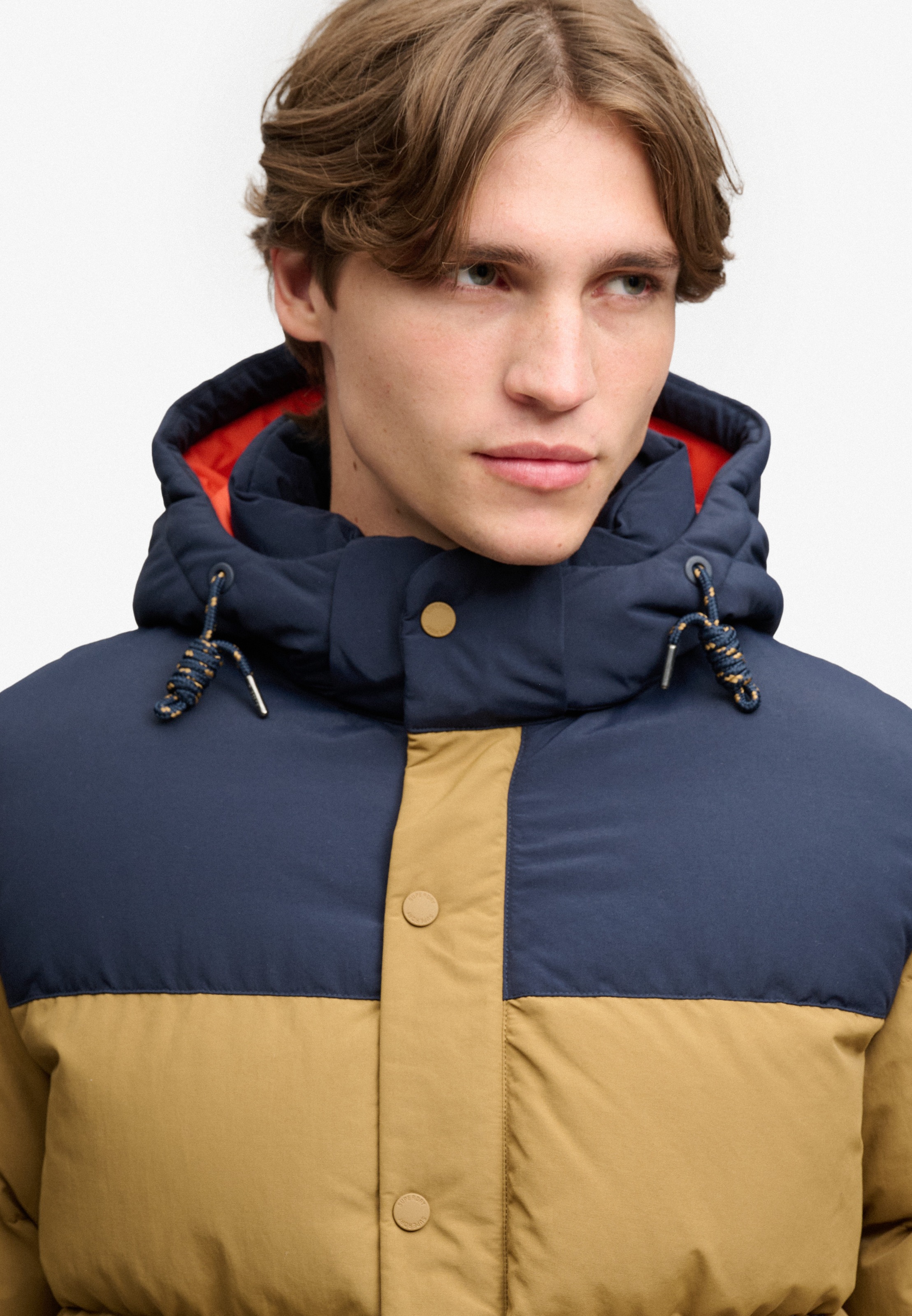 Superdry Steppjacke »EVEREST COL BLOCK PUFFER JKT« mit Kapuze Kunstfaser, relaxed fit