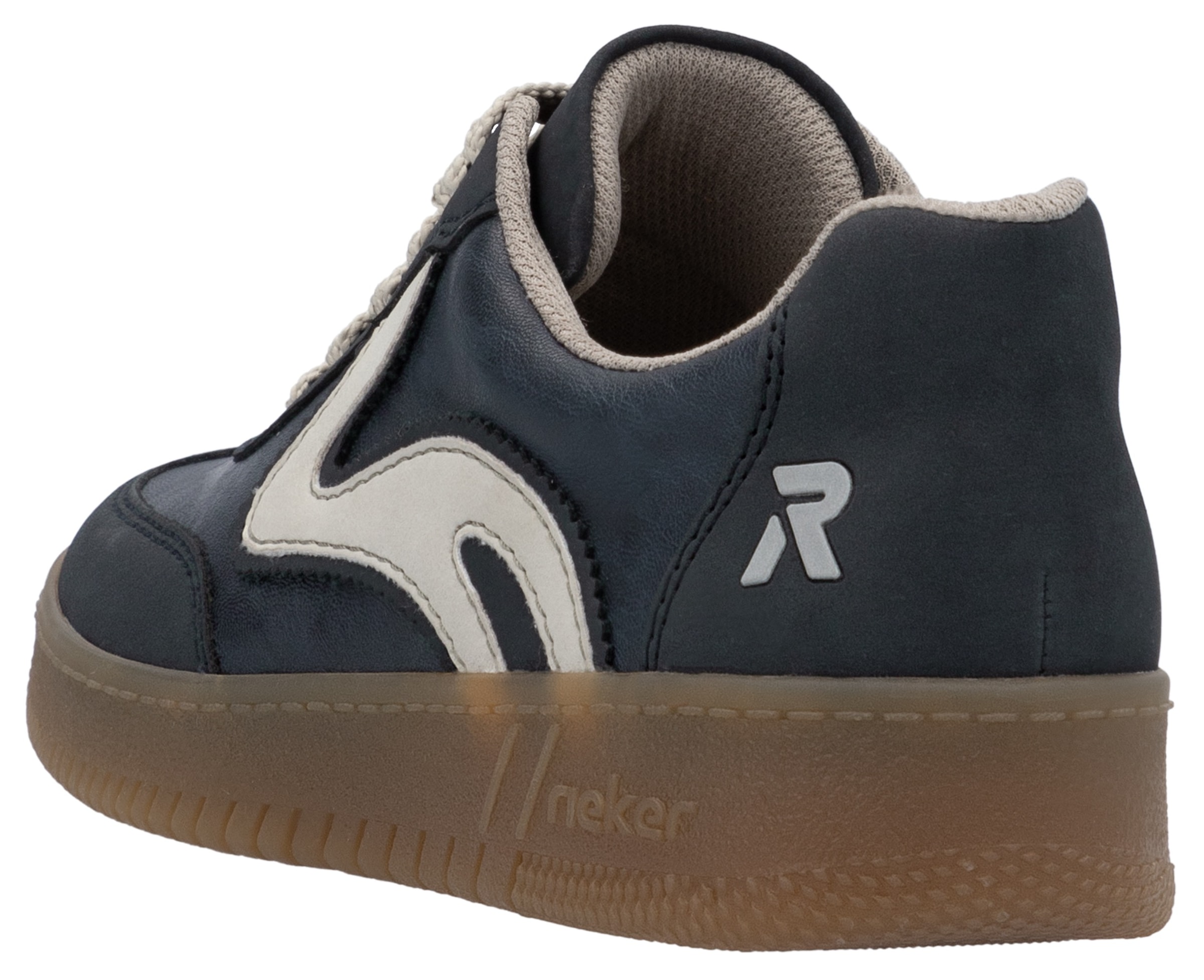 RIEKER Sport Plateausneaker  , Freizeitschuh, Halbschuh, Schnürschuh in veganer Verarbeitung