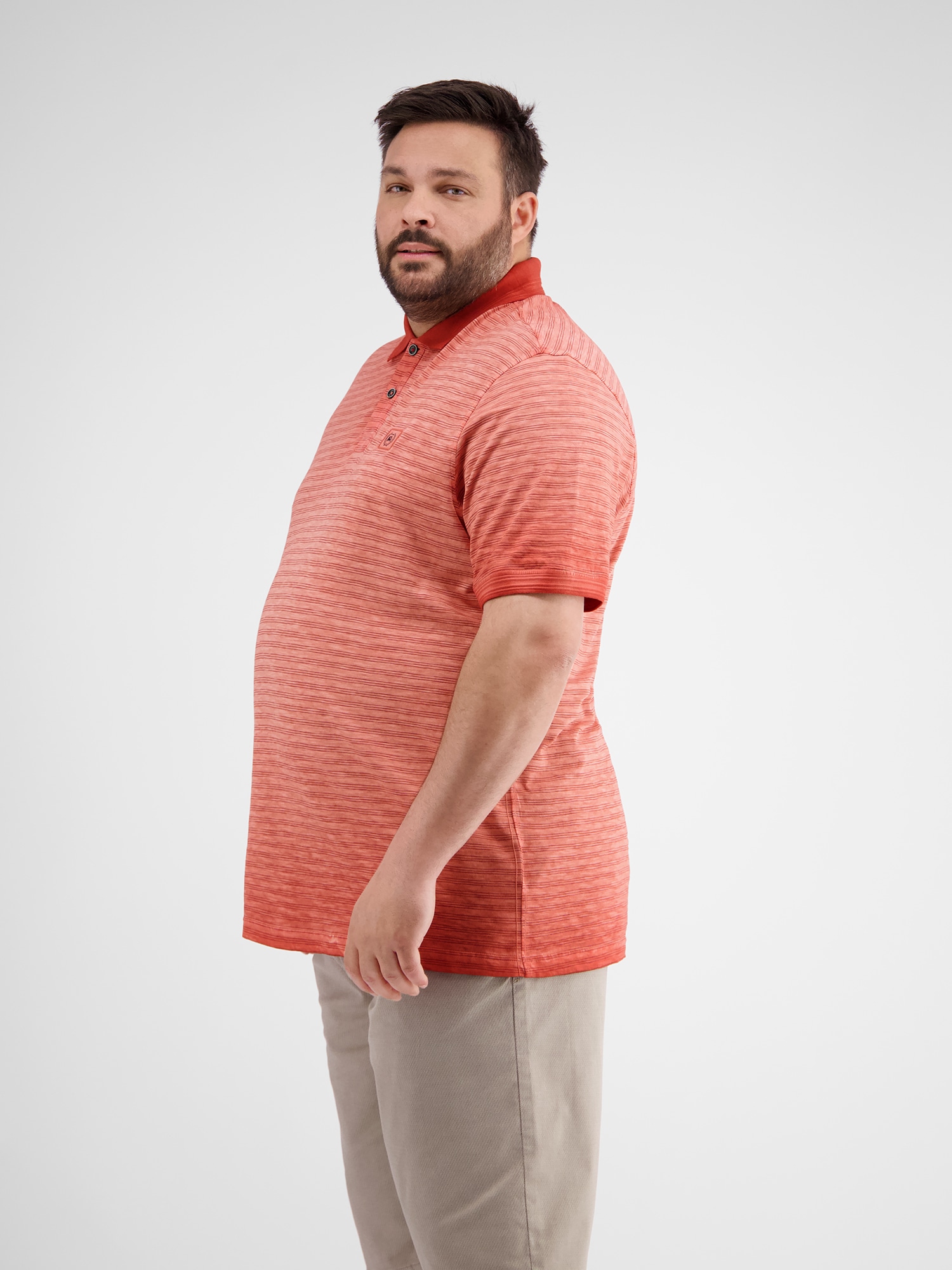 LERROS Polo »Gestreiftes Poloshirt in Grossen Grössen«