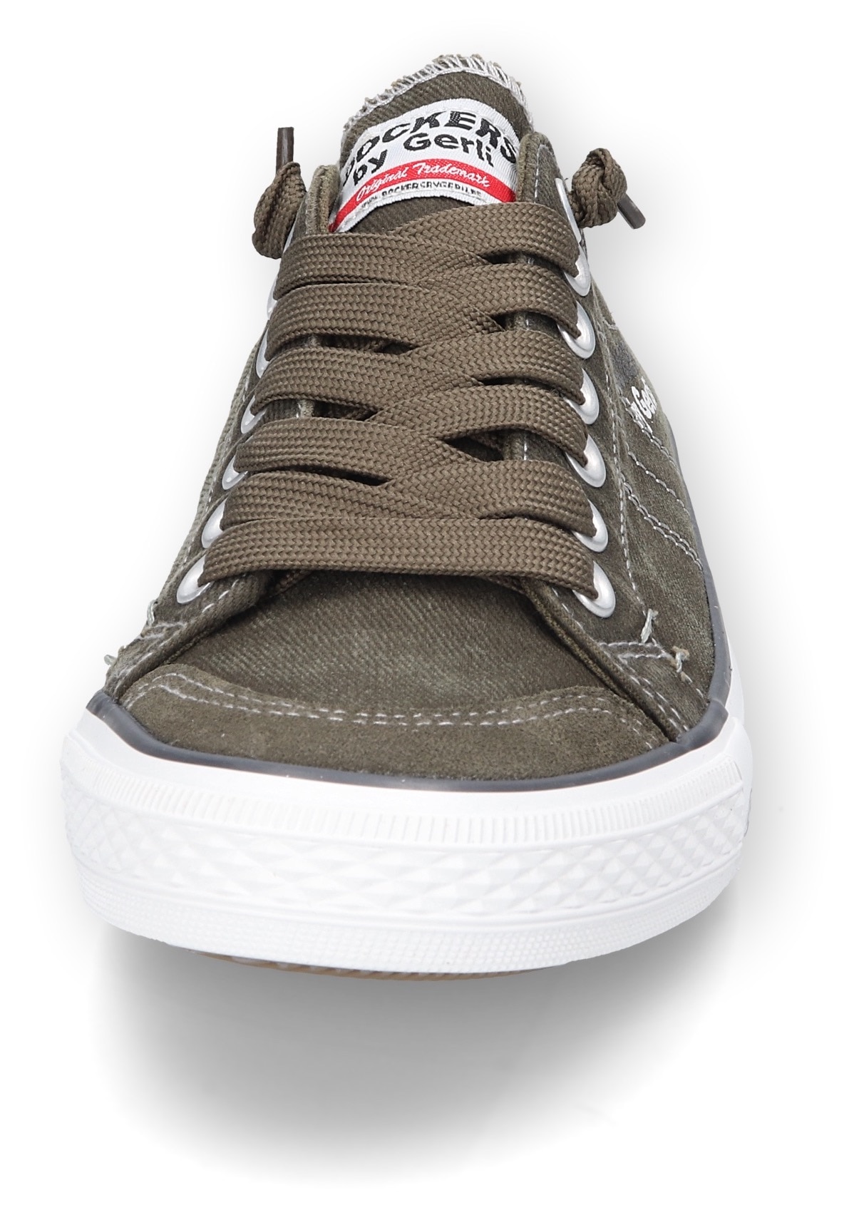 Dockers by Gerli Baskets slip-on  , Freizeitschuh, Retro Sneaker, Fake Schnürung, in cooler Jeansoptik