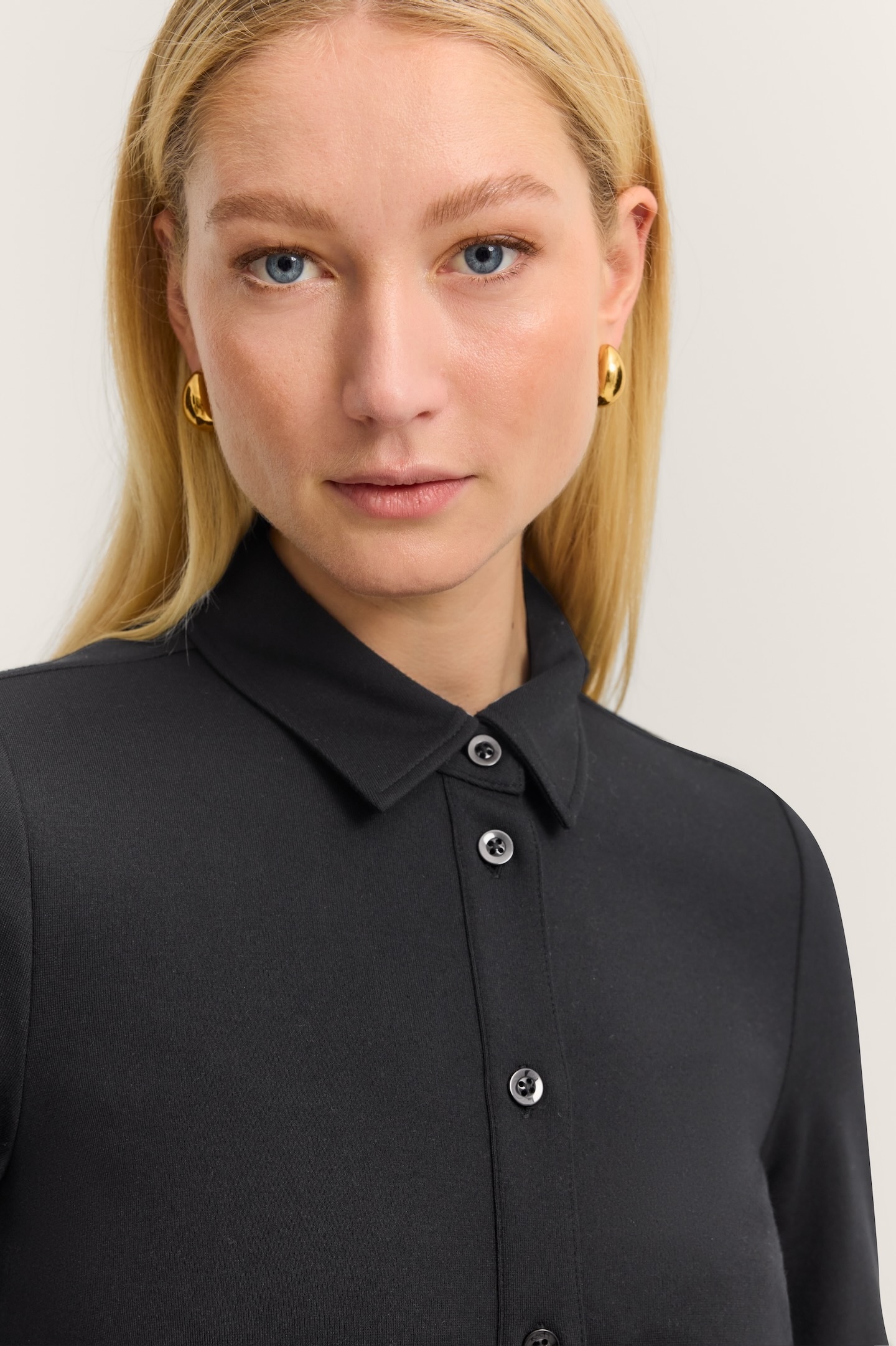 bugatti Blusenkleid »Jersey« mit Knopfleiste und Hemdkragen