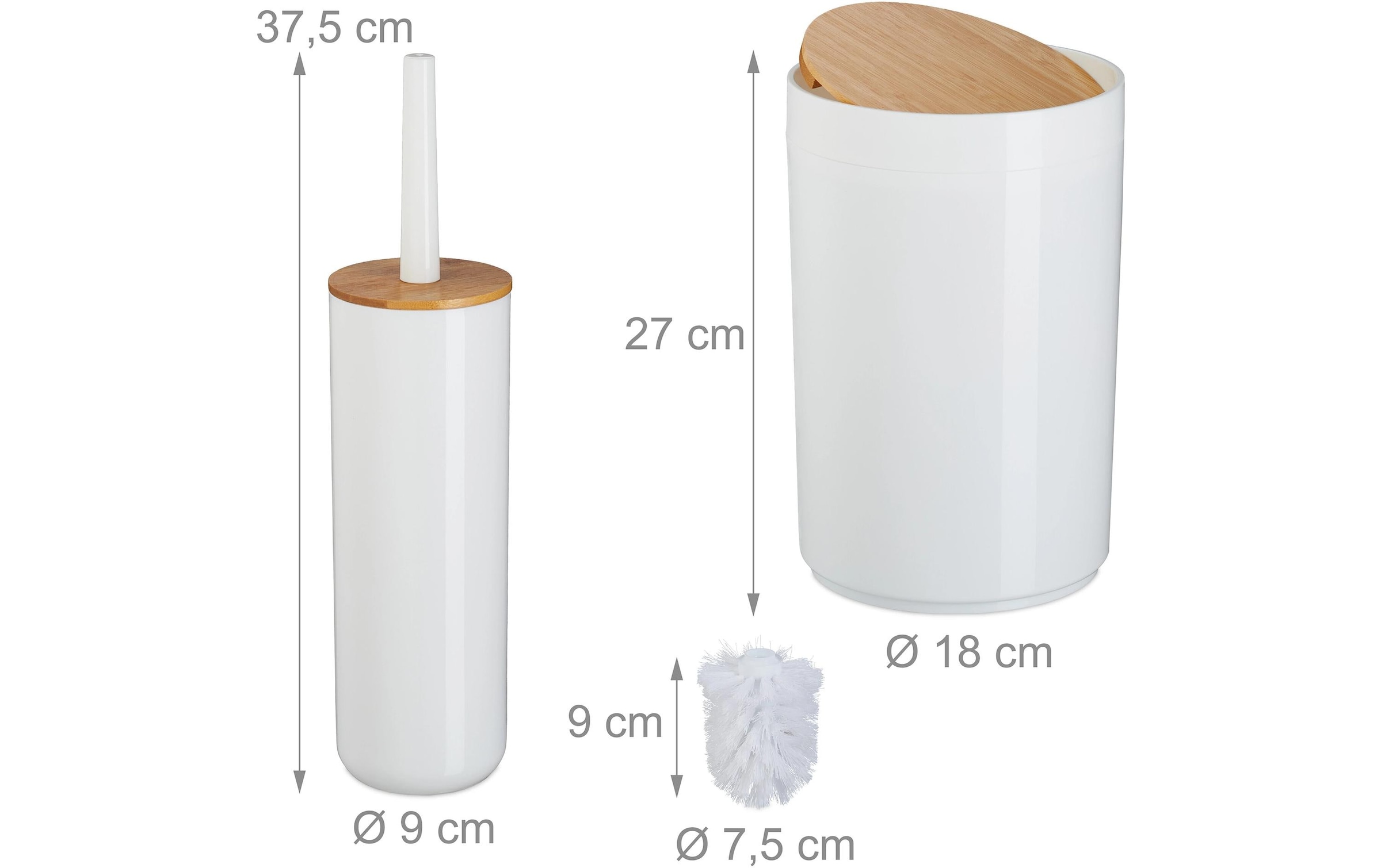 relaxdays Set d'accessoires de salle de bain »7-teilig«