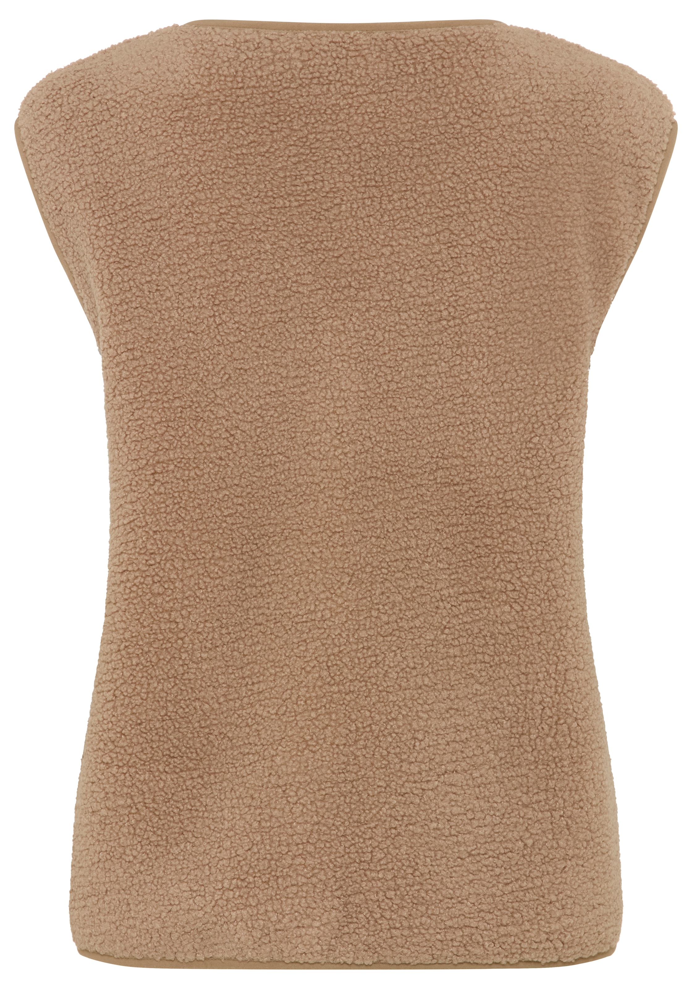 Tamaris Gilet court en polaire Teddy, avec boutons-pression