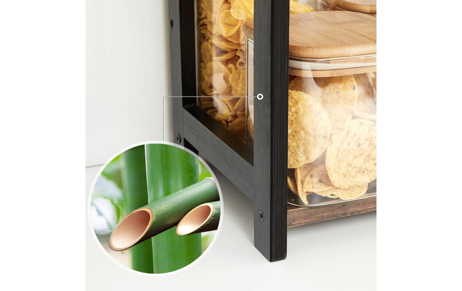 SONGMICS Étagère »2 Ebenen, Braun/Schwarz«