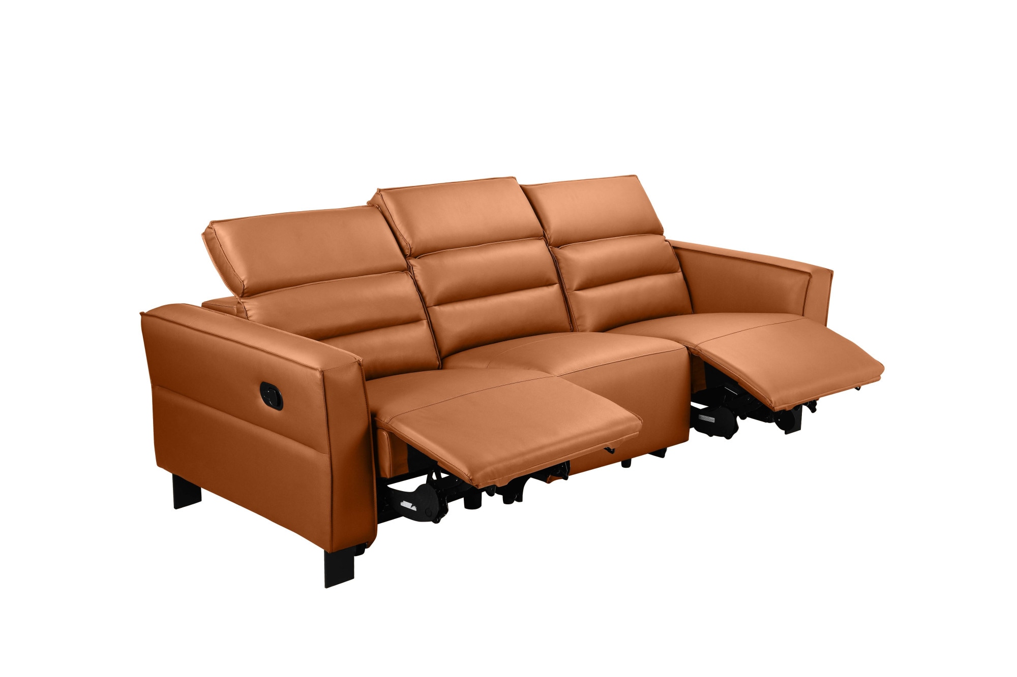 Home affaire 3-Sitzer »Carpari, 224cm, manuelle od. elektrische Relaxfunktion in 2 Sitzen« mit USB-A/C, Kopfteilverstellung, Echtleder, Kunstleder, Webstoff