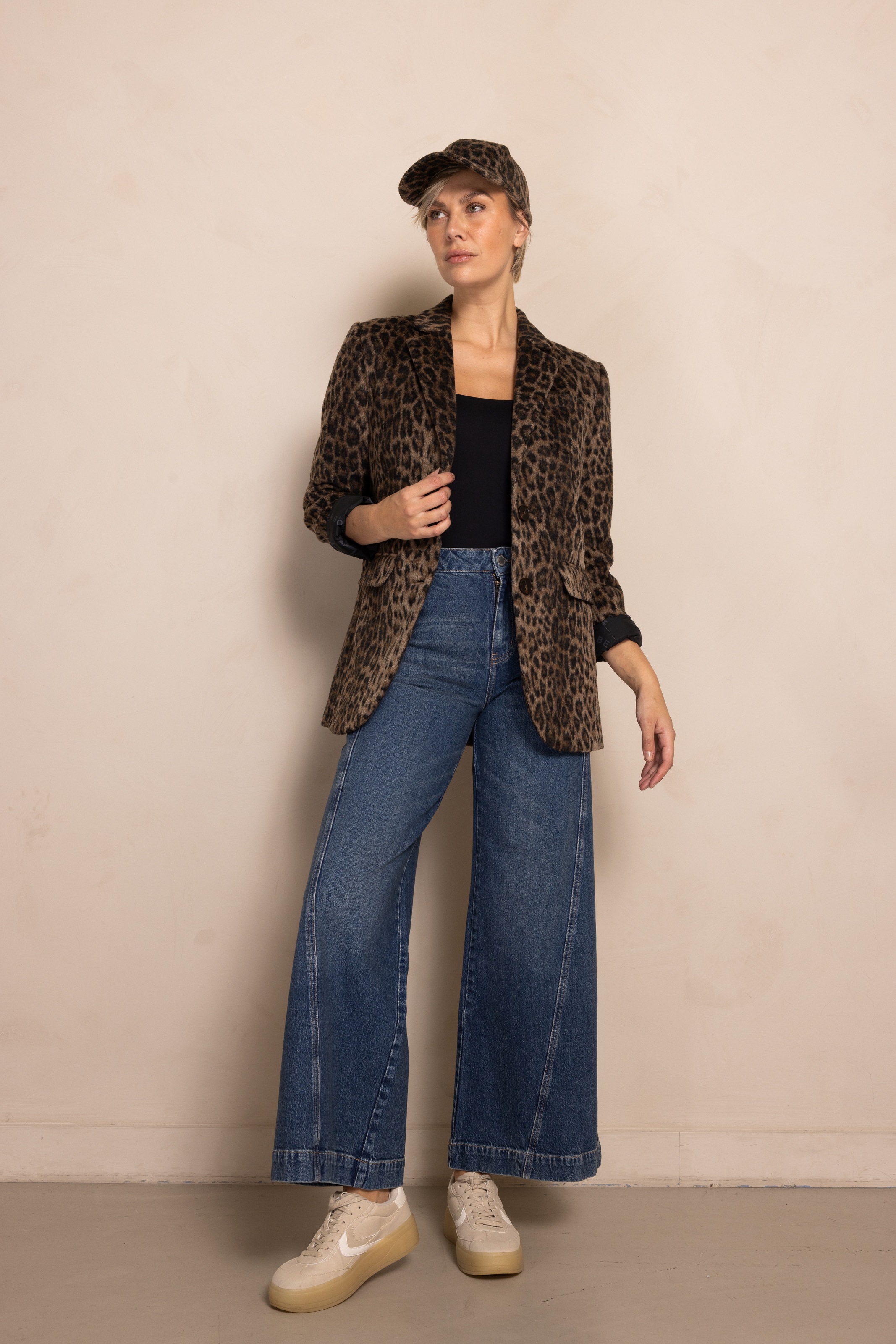 Zhrill Jackenblazer »ZHELLIE« Fake Fur, mit Animal-Leo-Print