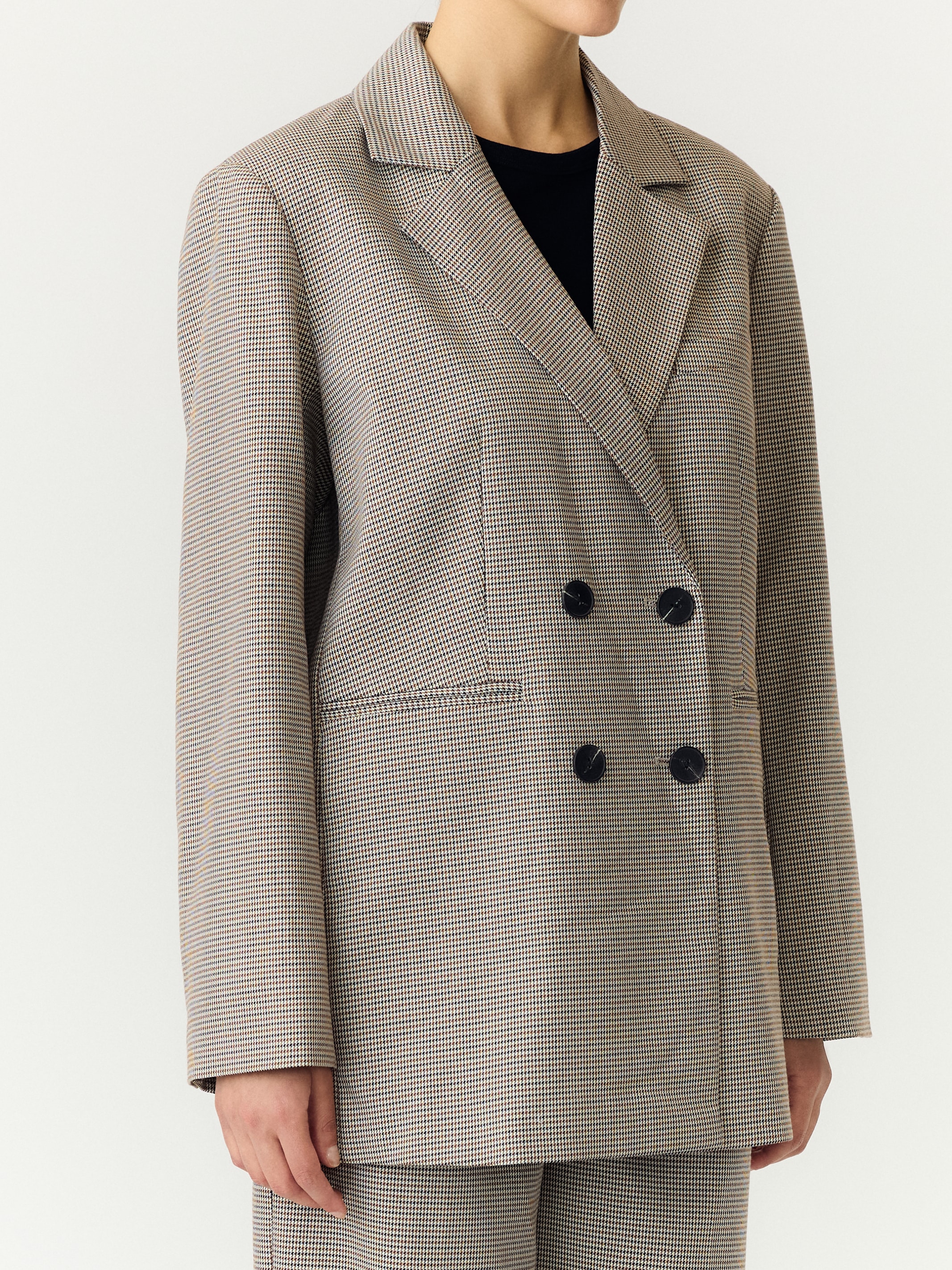Y.A.S Blazer long »YASCHEKKA LS OVERSIZE BLAZER NOOS« Materialmix, oversize