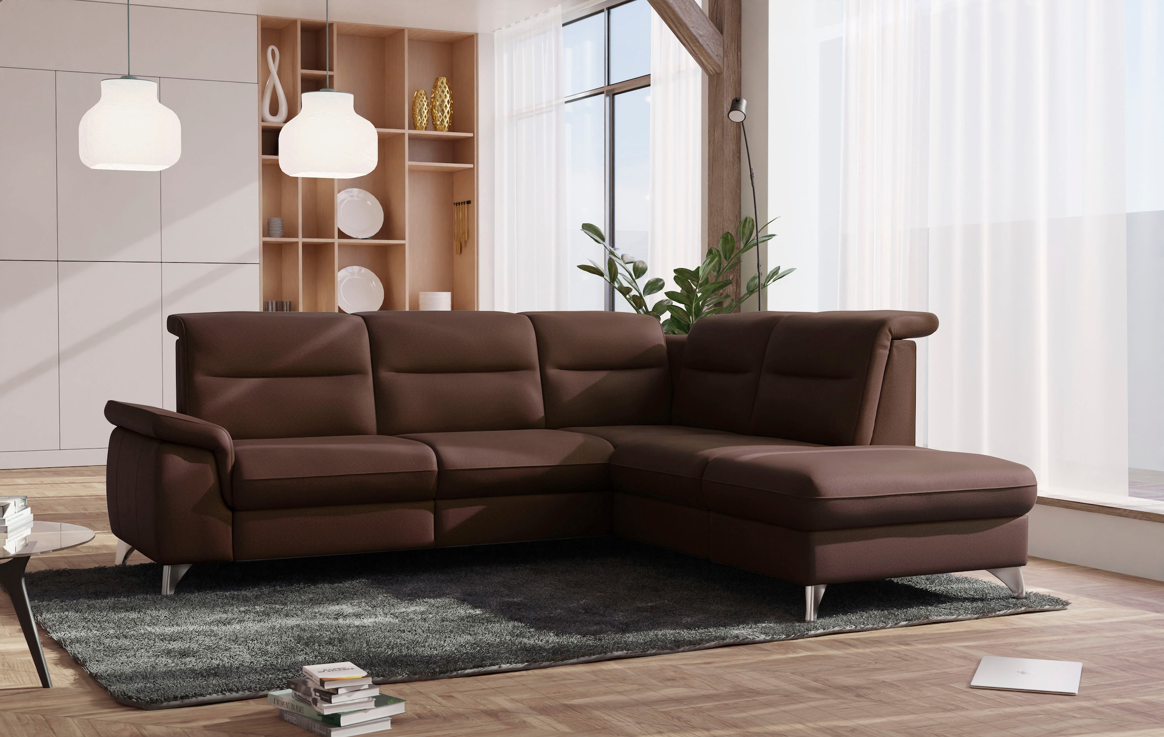 sit&more Ecksofa »Astoria L-Form« wahlweise mit motorischer Relaxfunktion