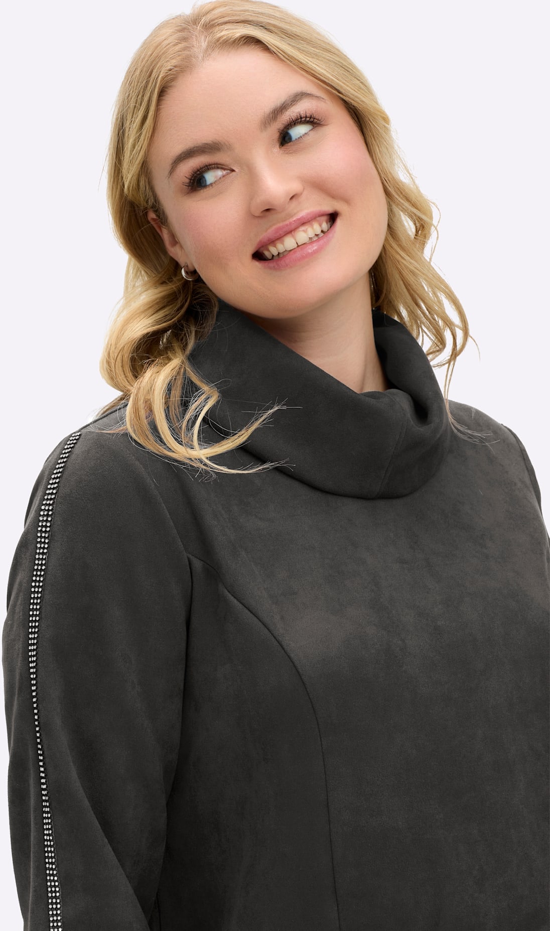 Sheego Robe en ligne A »Velours-Kleid«