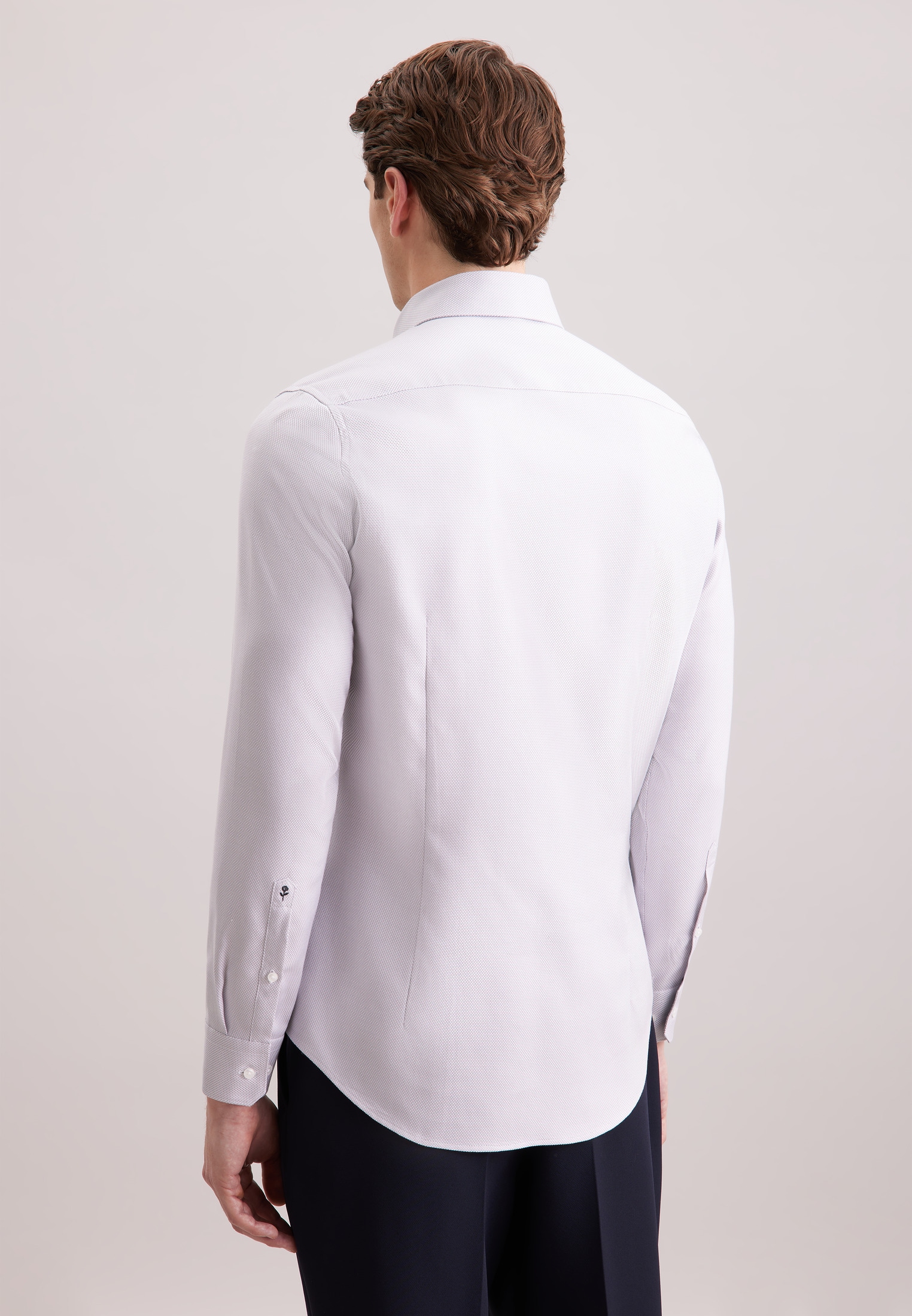 seidensticker Chemise d'affaires »Schwarze Rose« Slim 1/1 Covered-Button-Down-Kragen Struktur