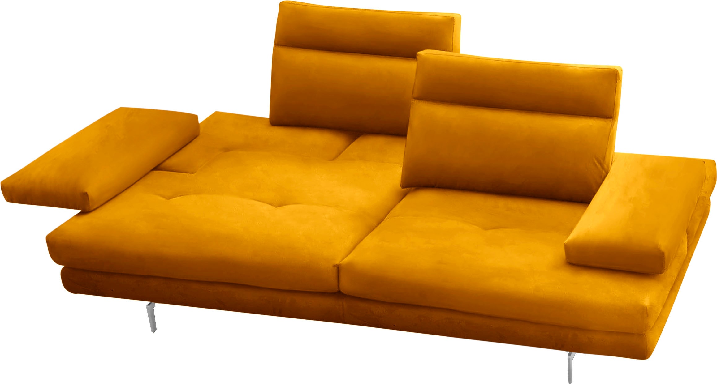 CALIA ITALIA 3,5-places »Toby Wing, italienisches Designsofa mit erstklassigem Sitzkomfort« inklusive Sitztiefenverstellung, Füsse in Chrom glänzend