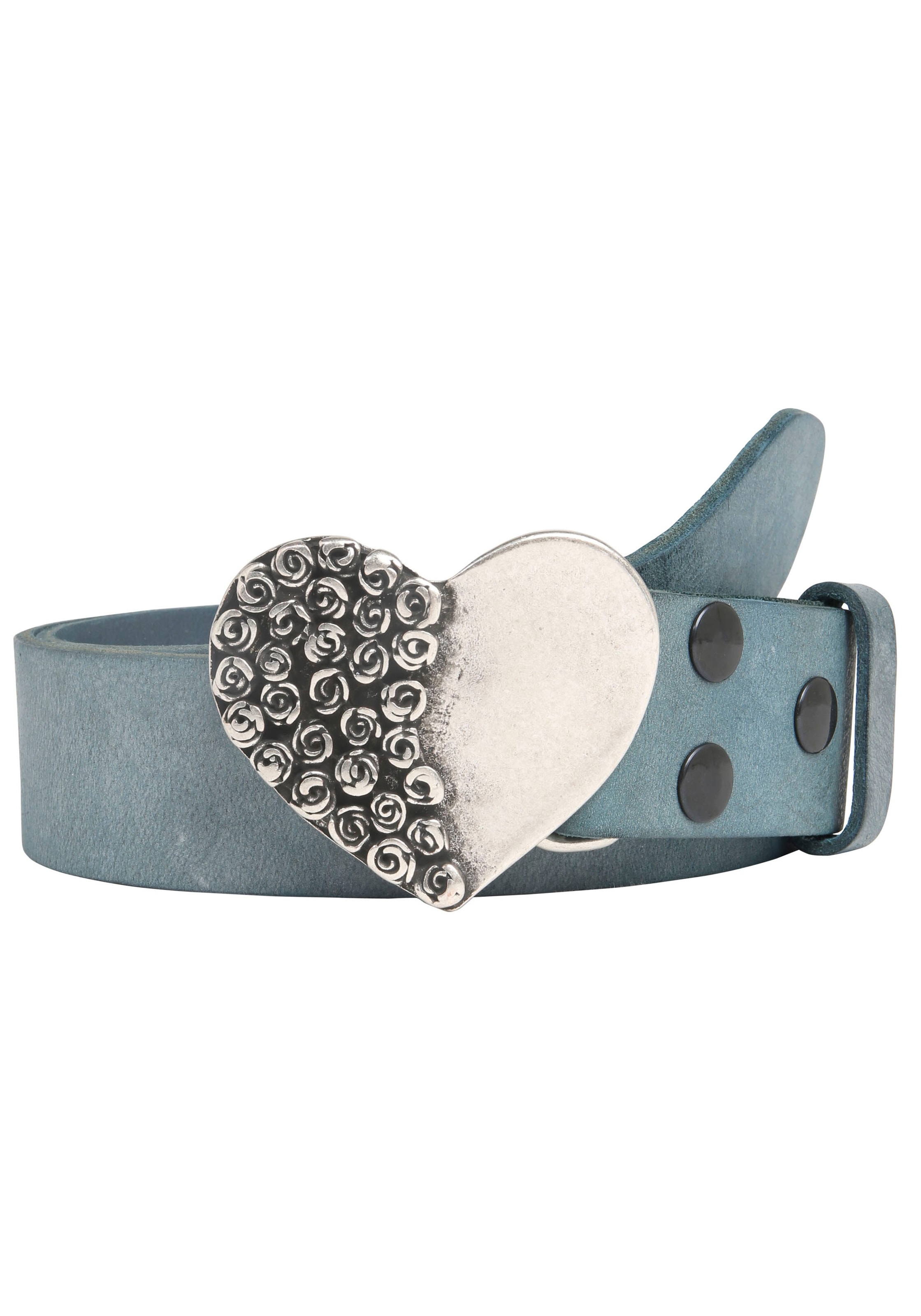 Rettungsring Gürtel Ceinture en cuir mit austauschbarer Schliesse »Rosenherz Halb«