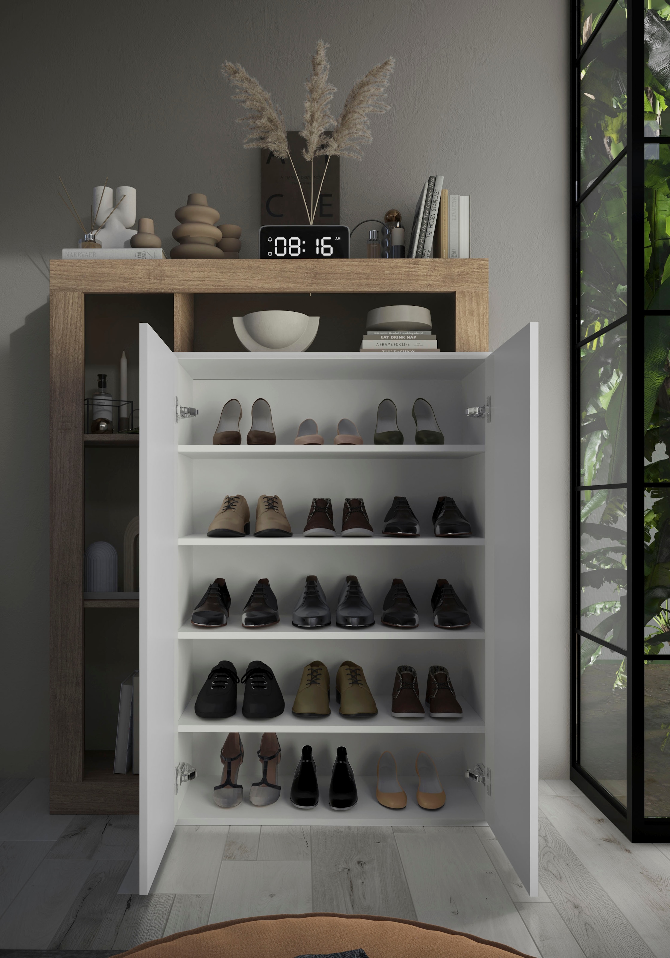 Home affaire Armoire à chaussures »Hamburg, Breite 108 cm« Höhe 138 cm