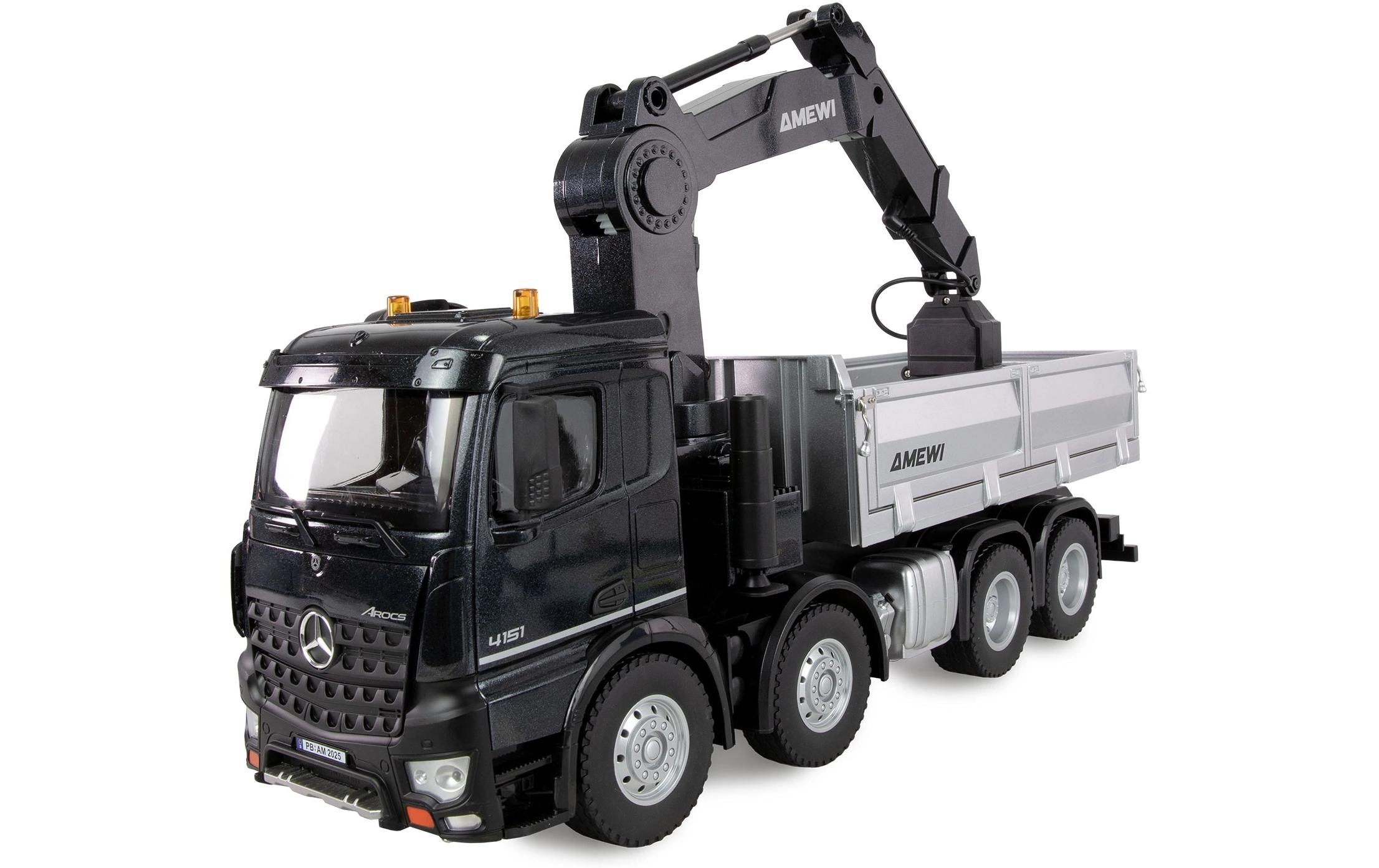 Amewi RC-LKW »Mercedes-Benz Arocs 8 x 4/4 1:18 Kran/Kipper« Antrieb 8x4