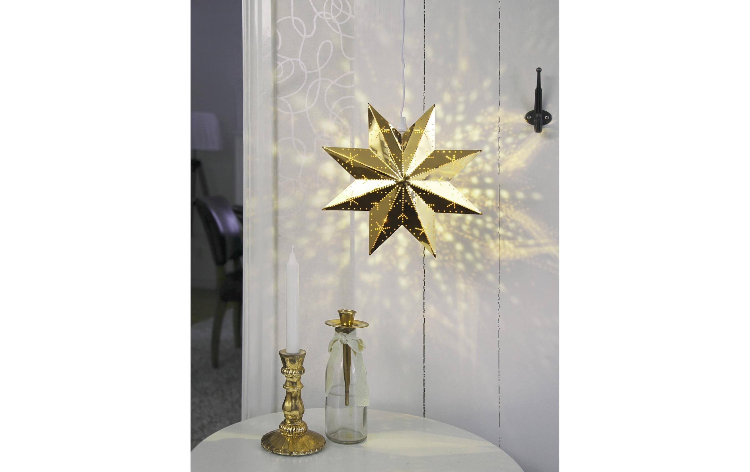 Parforce Traditional Hunting Figurine de Noël »Fensterhänger Metallstern Classic, 28 cm, Messing«