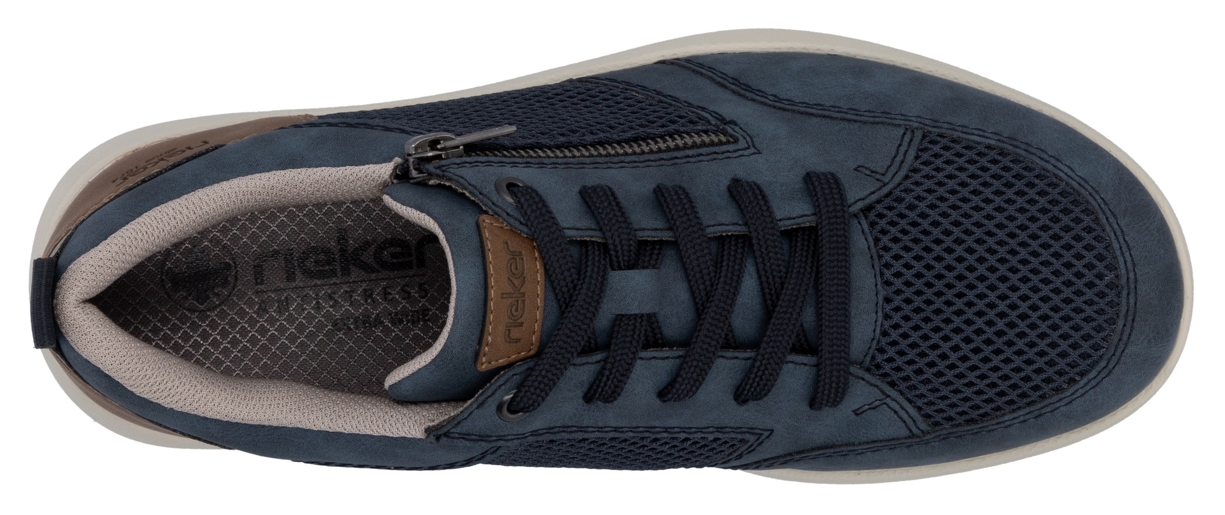 Rieker Sneakers  , chaussure basse, chaussure de loisir, chaussure à lacets avec fermeture éclair latérale