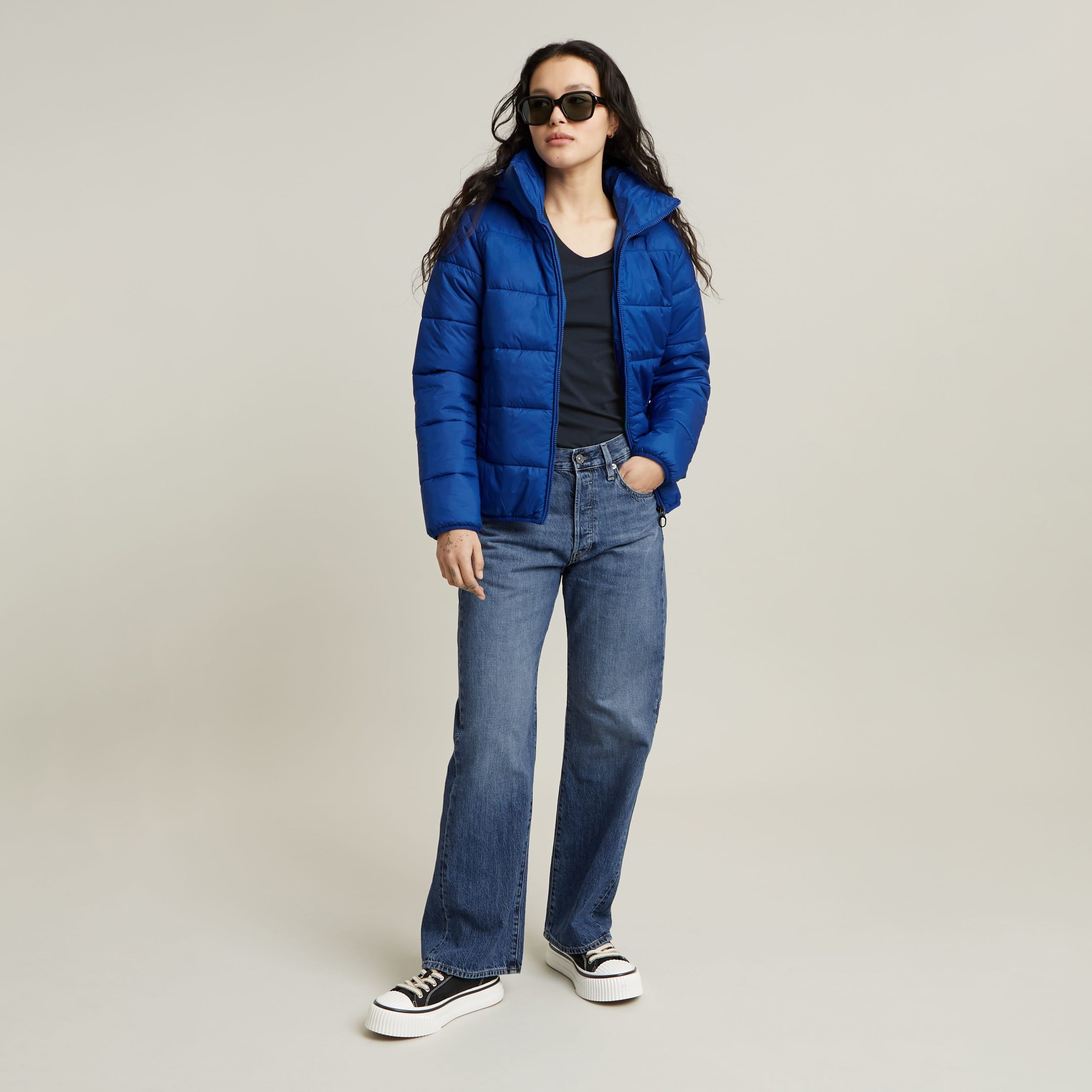 G-STAR T-shirt en V »Eyben« mit Label