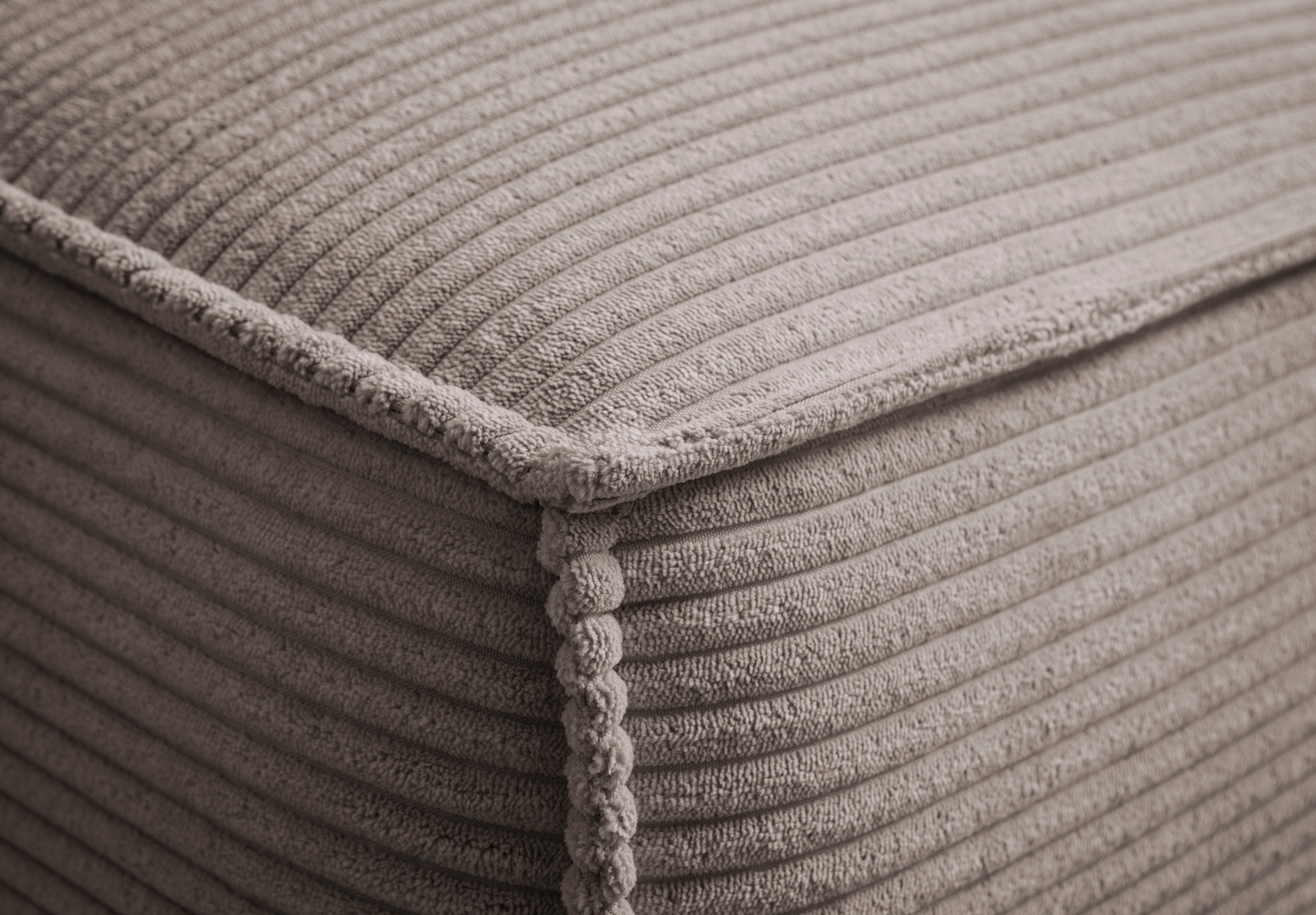 andas Canapé d'angle »TVINNU, L-Form, 275cm, in Cord und Leinenoptik« wahlweise Recamiere rechts/links, schwarze Füsse, bequemer Sitzkomfort