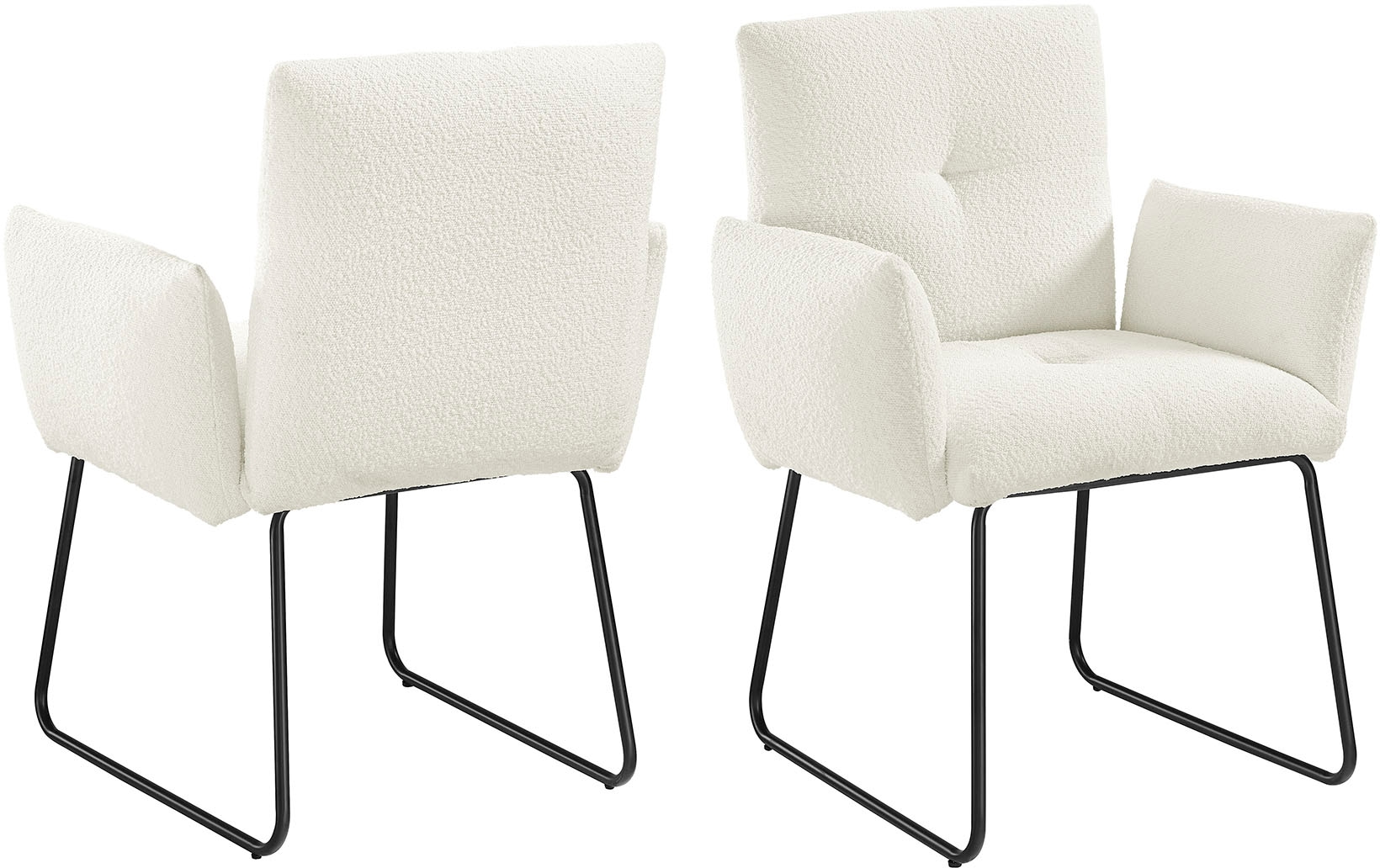 SalesFever Armlehnstuhl »Komfortabler Esszimmerstuhl mit Stil« () mit Wellenunterfederung