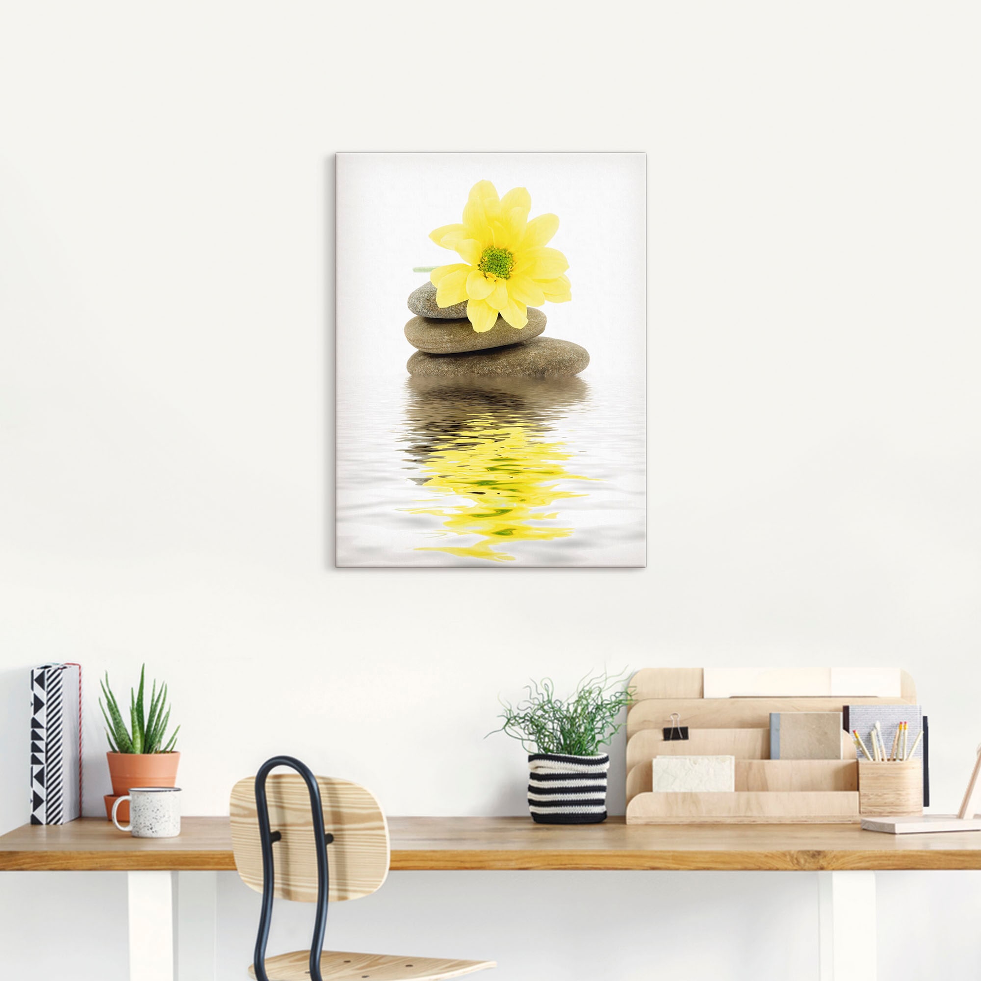 Artland Fresque murale »Zen Spa Steine mit Blumen II« 1 cuis tlg. als Leinwandbild, Poster in verschied. Grössen