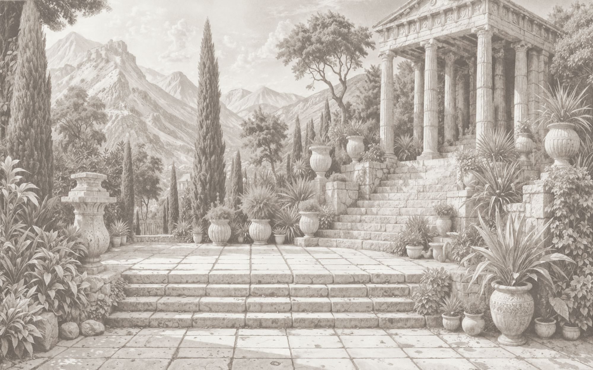 Komar Papier peint photo »Vlies Fototapete - Trompe l'oeil - Grösse 400 x 250 cm« imprimé