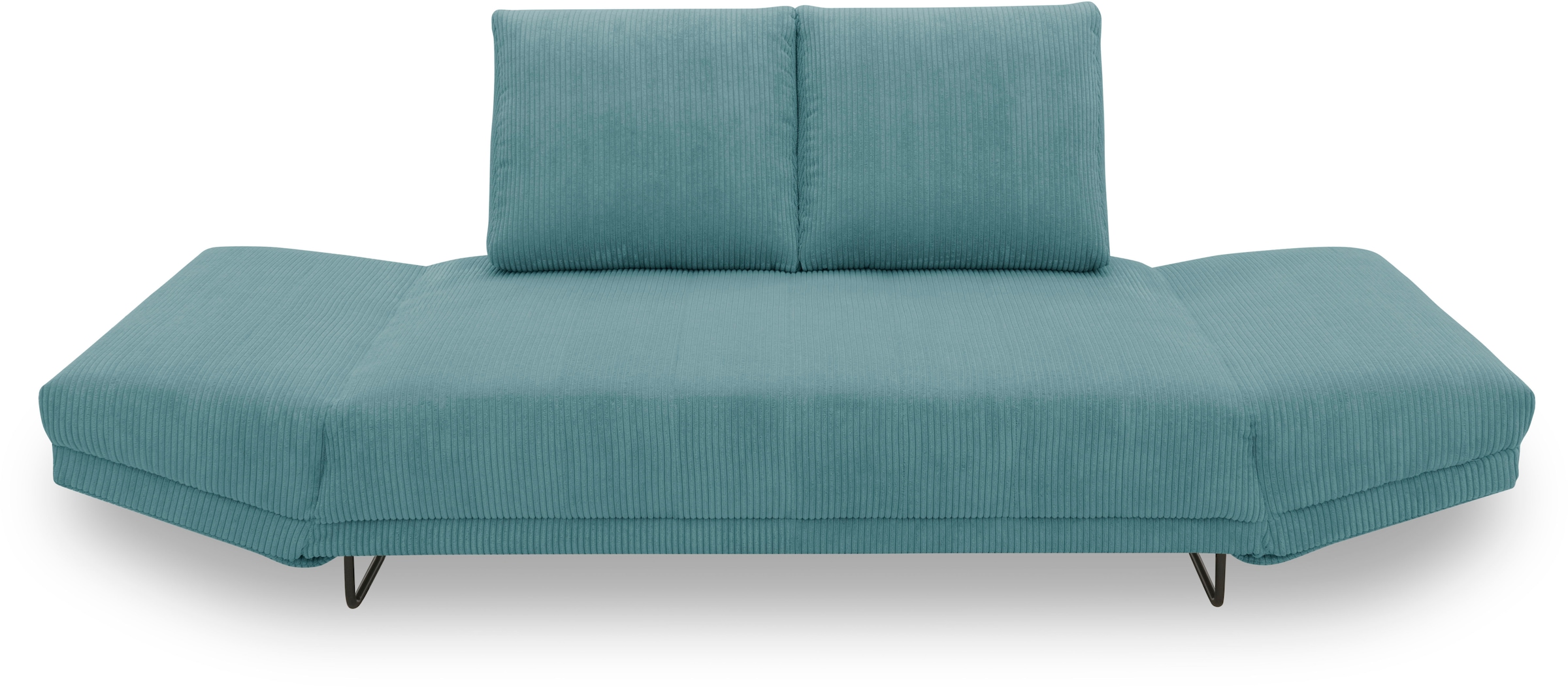 Home affaire Schlafsofa »Jadelyn mit klappbaren Armlehnen, Bettsofa mit Federkern, Breite 250cm« Federkern, Cord-Bezug, incl. 2 Armlehnkissen, Liegefläche 97x250 cm