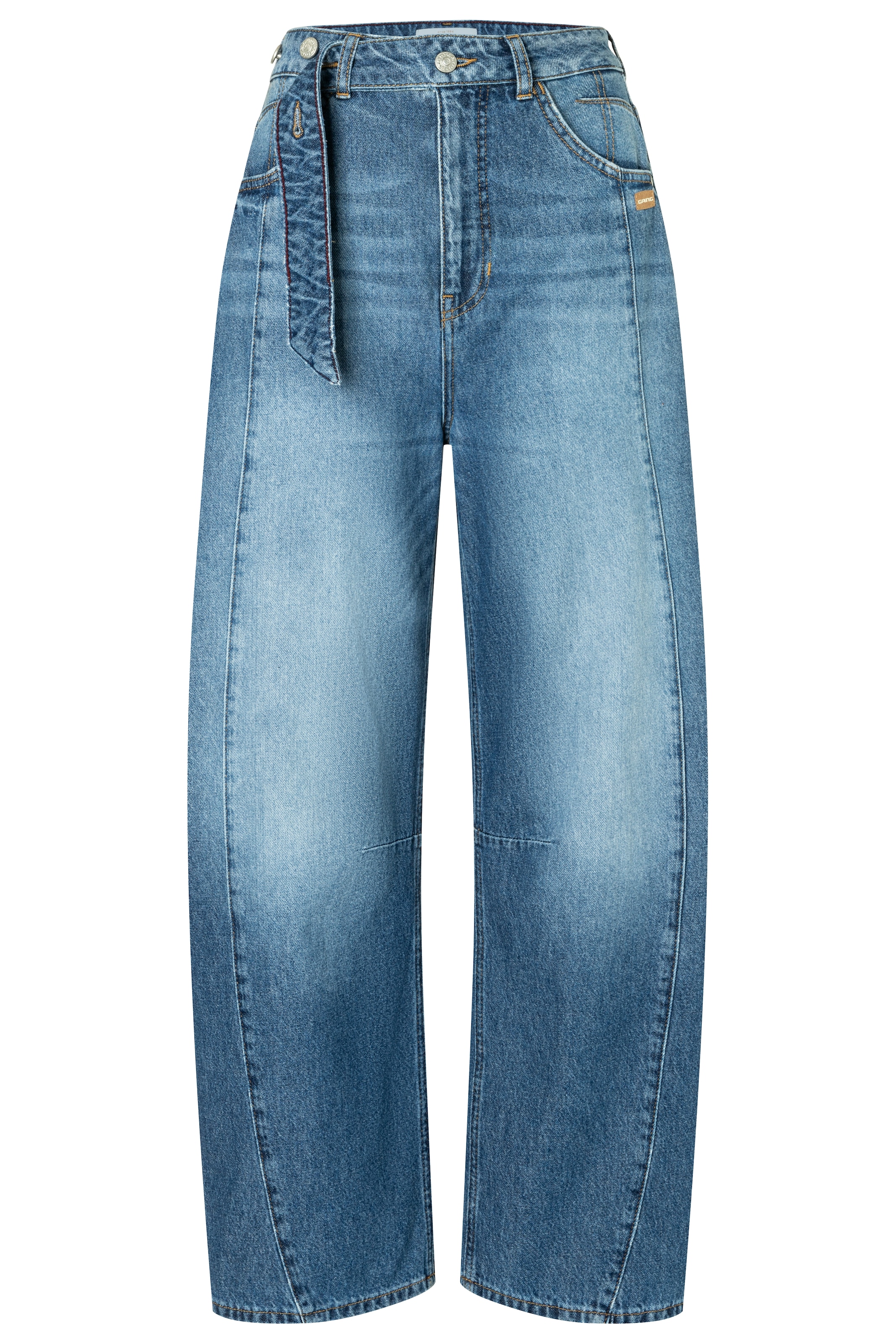 GANG Jeans loose fit »94SARINA SEAM« avec couture de séparation devant et ceinture en denim à bouton