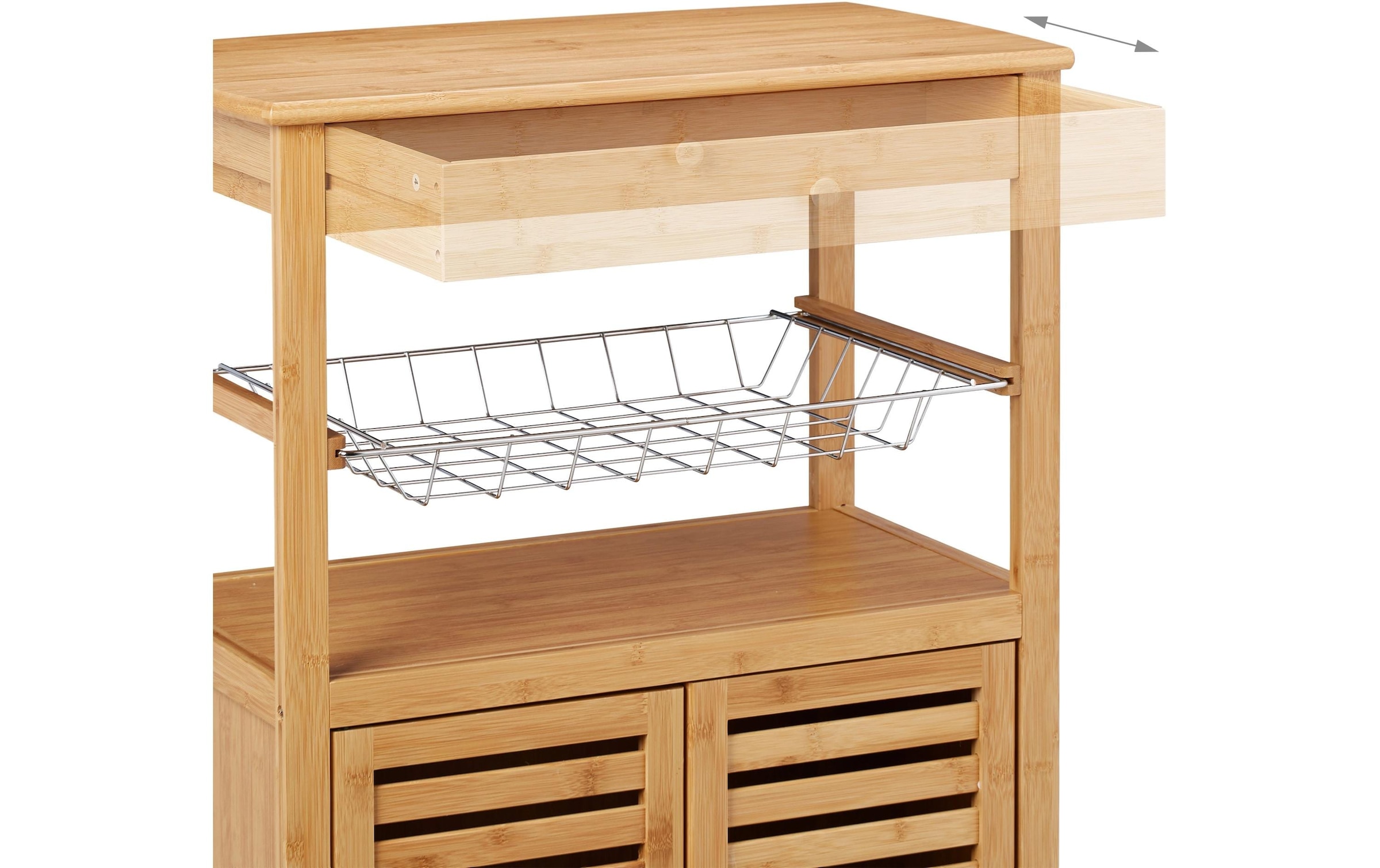 relaxdays Küchenwagen »82 x 59.5 x 35 cm«