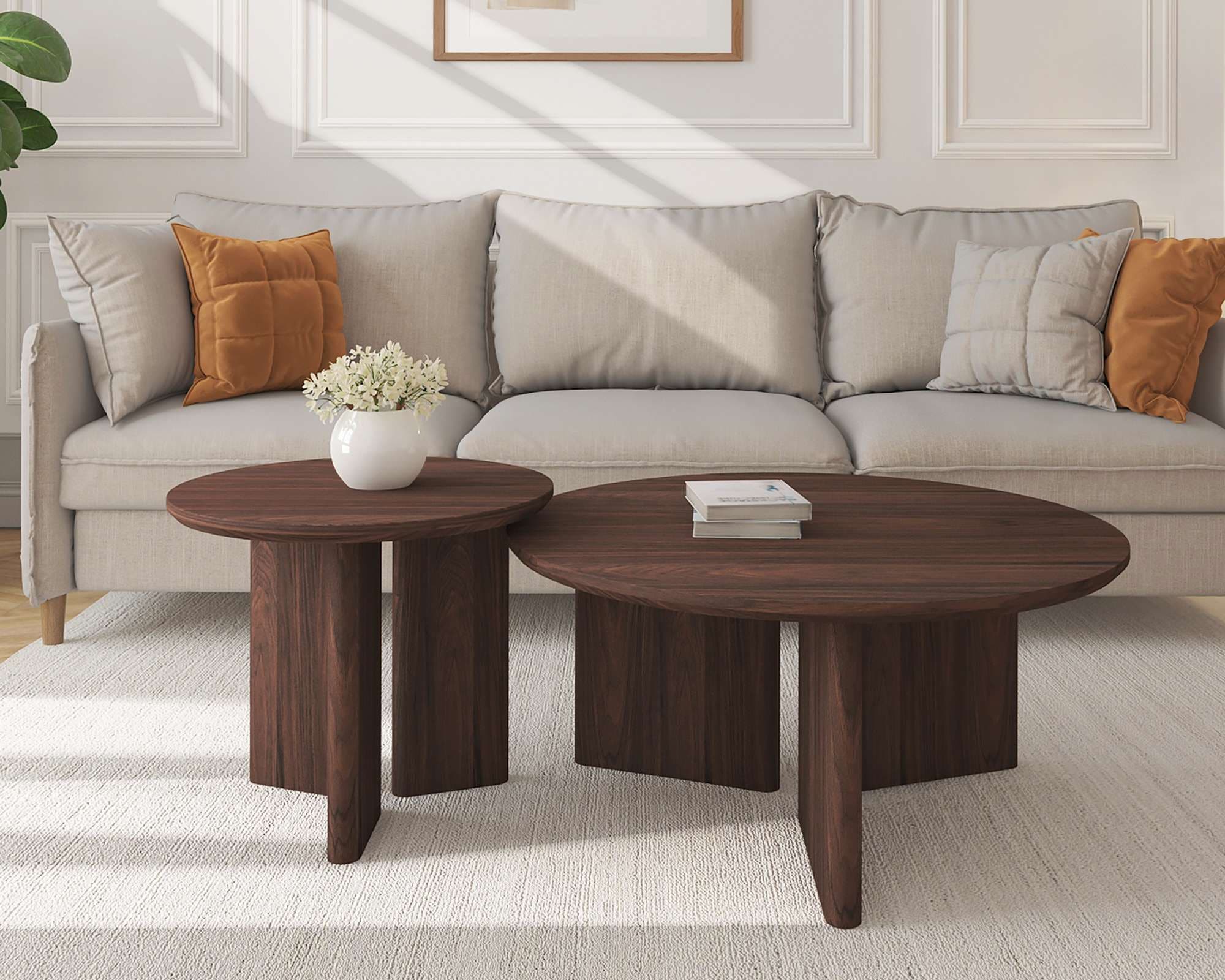 GOODproduct Table basse »Cassian« 1 cuis tlg. Walnussoptik