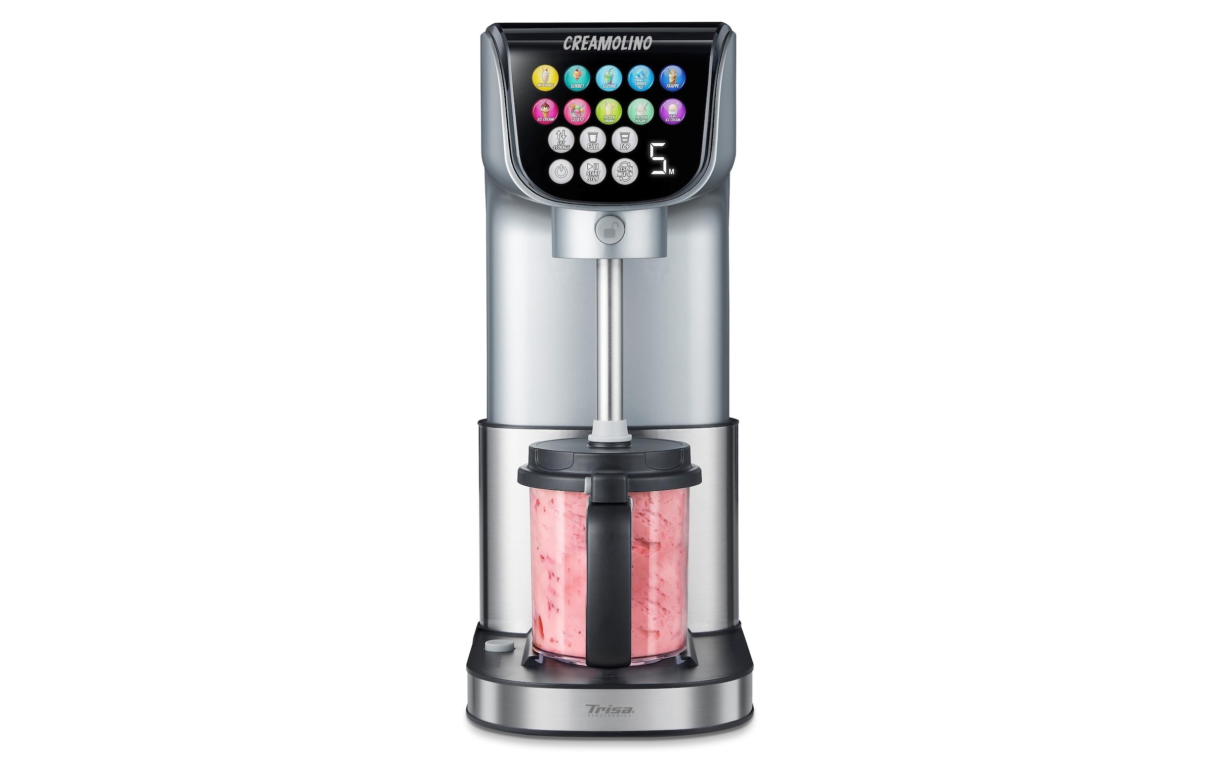 Trisa Machine à glace pilée »Creamolino 0.5 l« 0,5 l 500 W créations de glace crémeuses sur simple pression d'un bouton