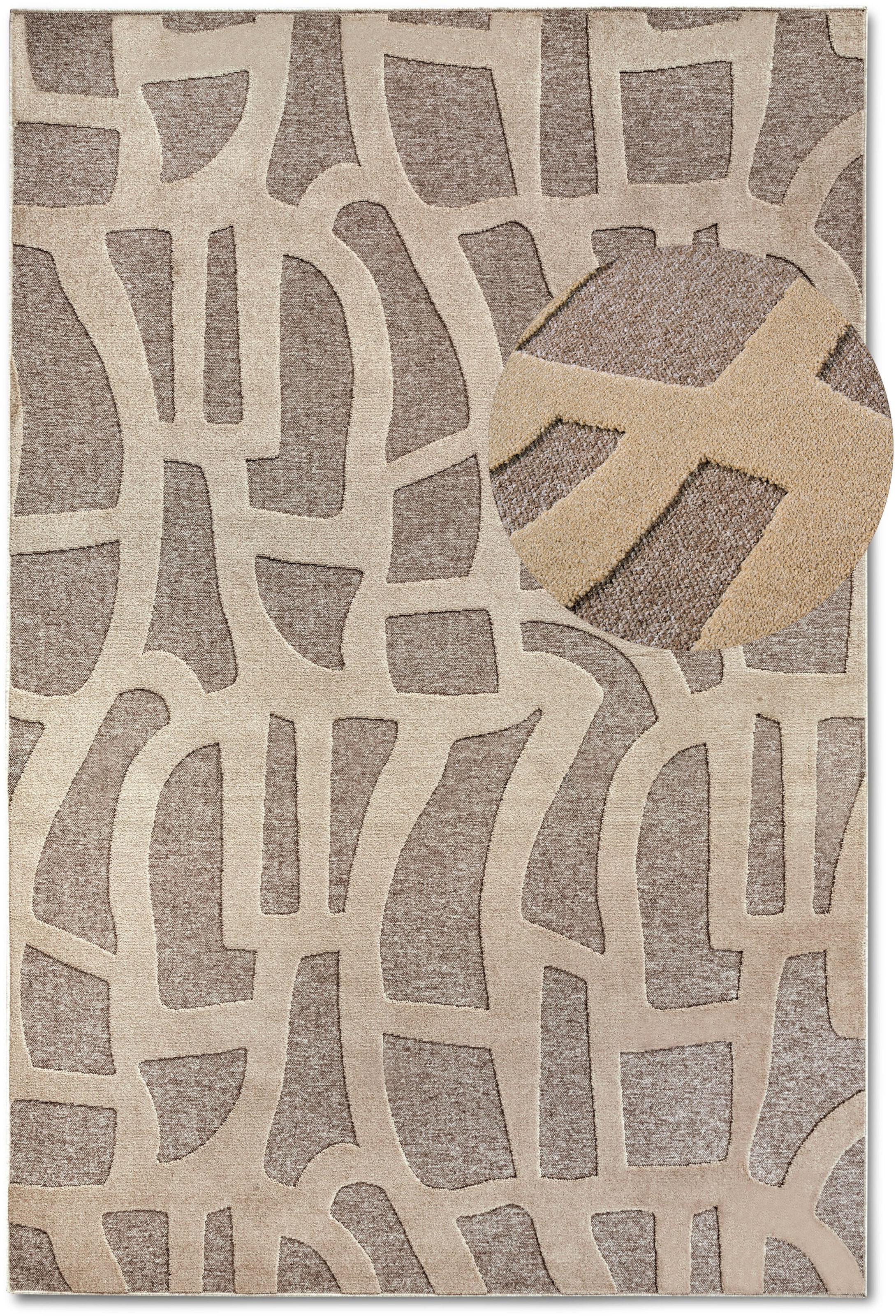 Villeroy & Boch Tapis »Therese« Rectangulaire 5,5 mm Höhe Wohnzimmer, Schlafzimmer, Modern, Hoch-Tief Effekt, Flur