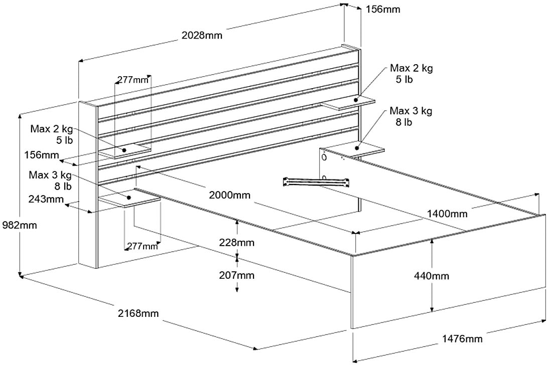 Parisot Schlafzimmer-Set 4 Stk. tlg. viel Stauraum, schöne Optik, Einsätze an Schrank und Kommode drehbar