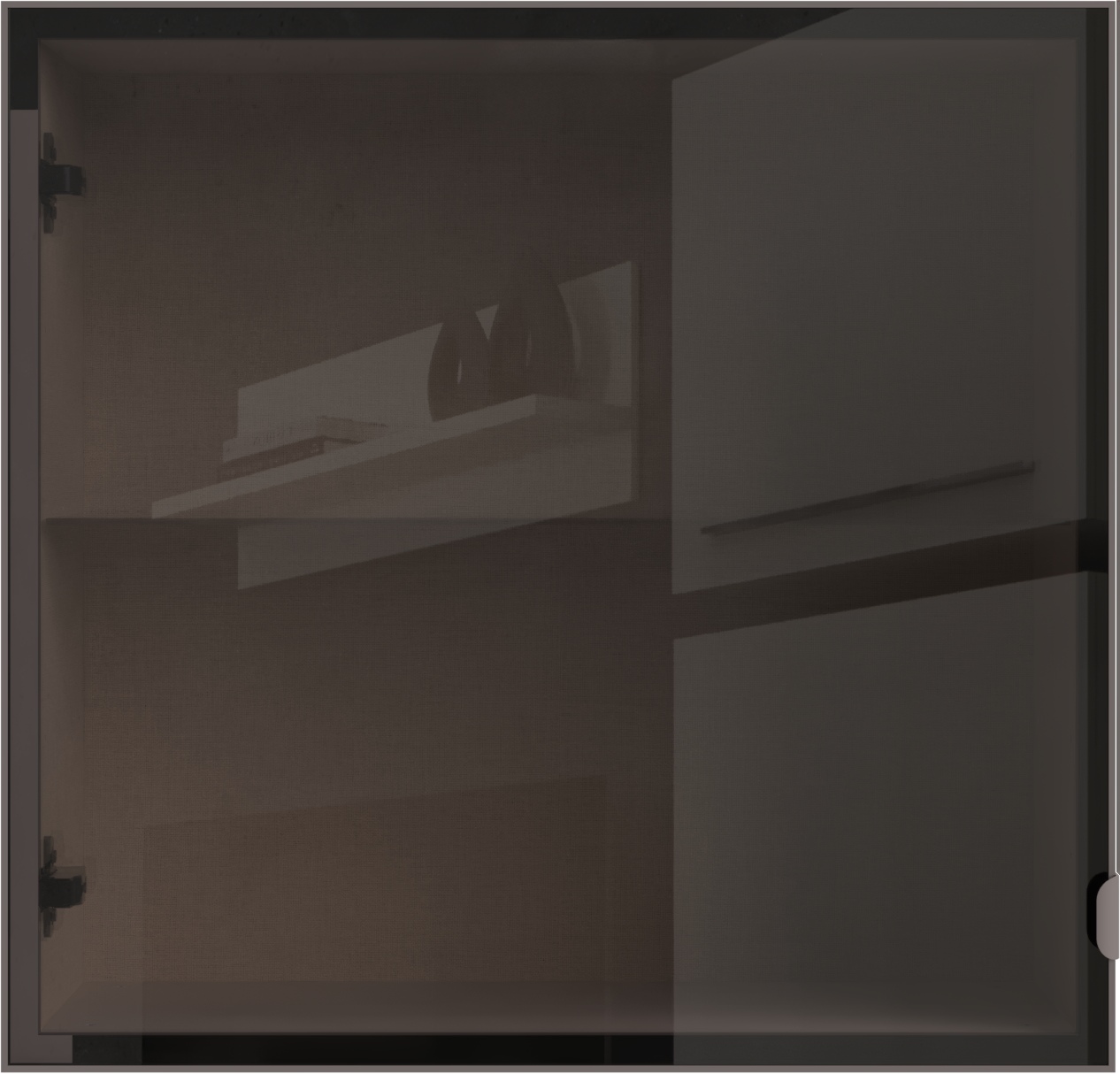 GOODproduct Vitrine suspendue »Opera, Wandschrank, Schwebendes Design für modernen Wohnraum« laqué UV, fonction Soft Close, montage mural