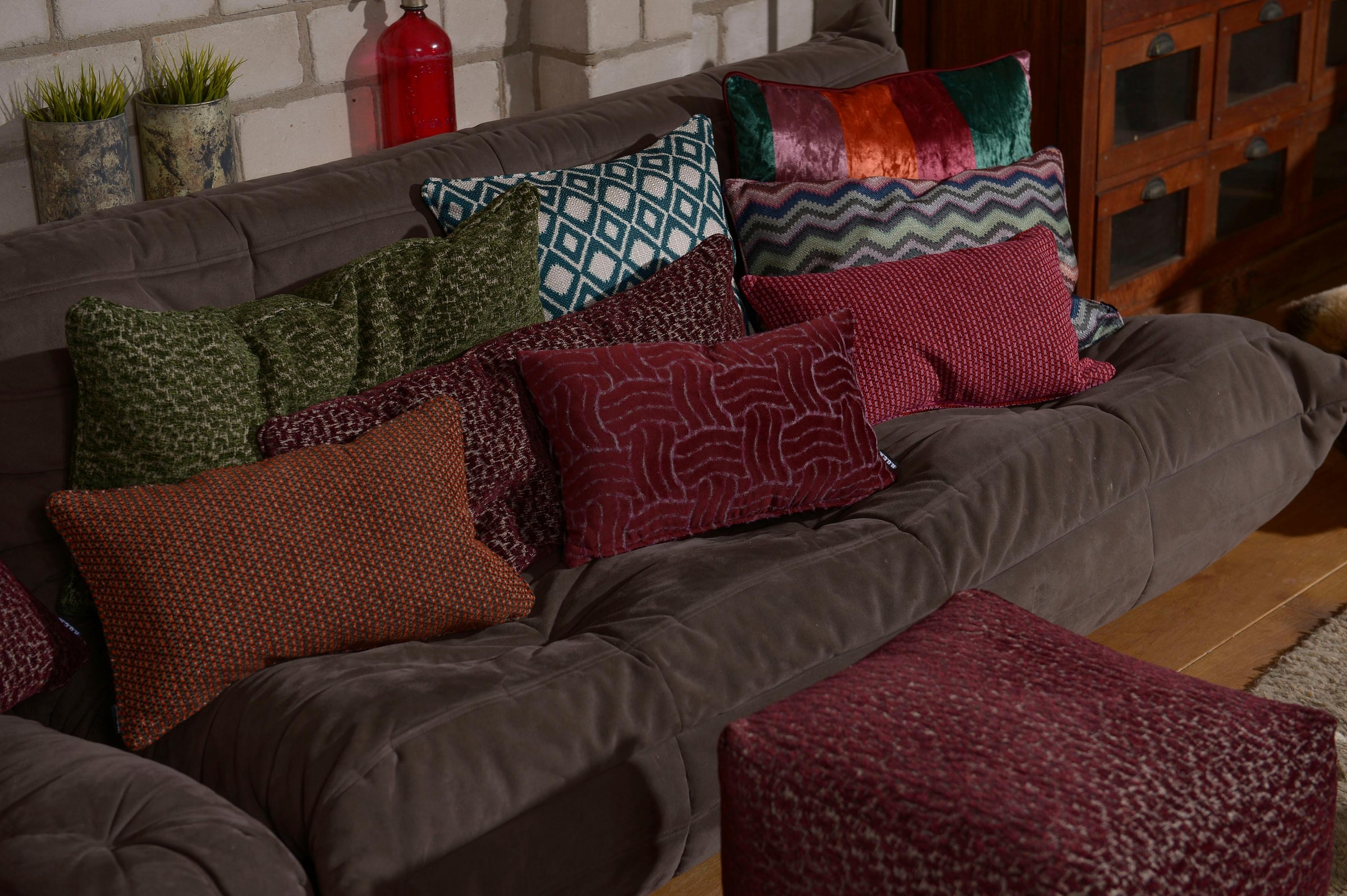 H.O.C.K. Dekokissen »Sheffo« mit modernem Struktur-Effekt, Kissenhülle mit Füllung, 1 Stück