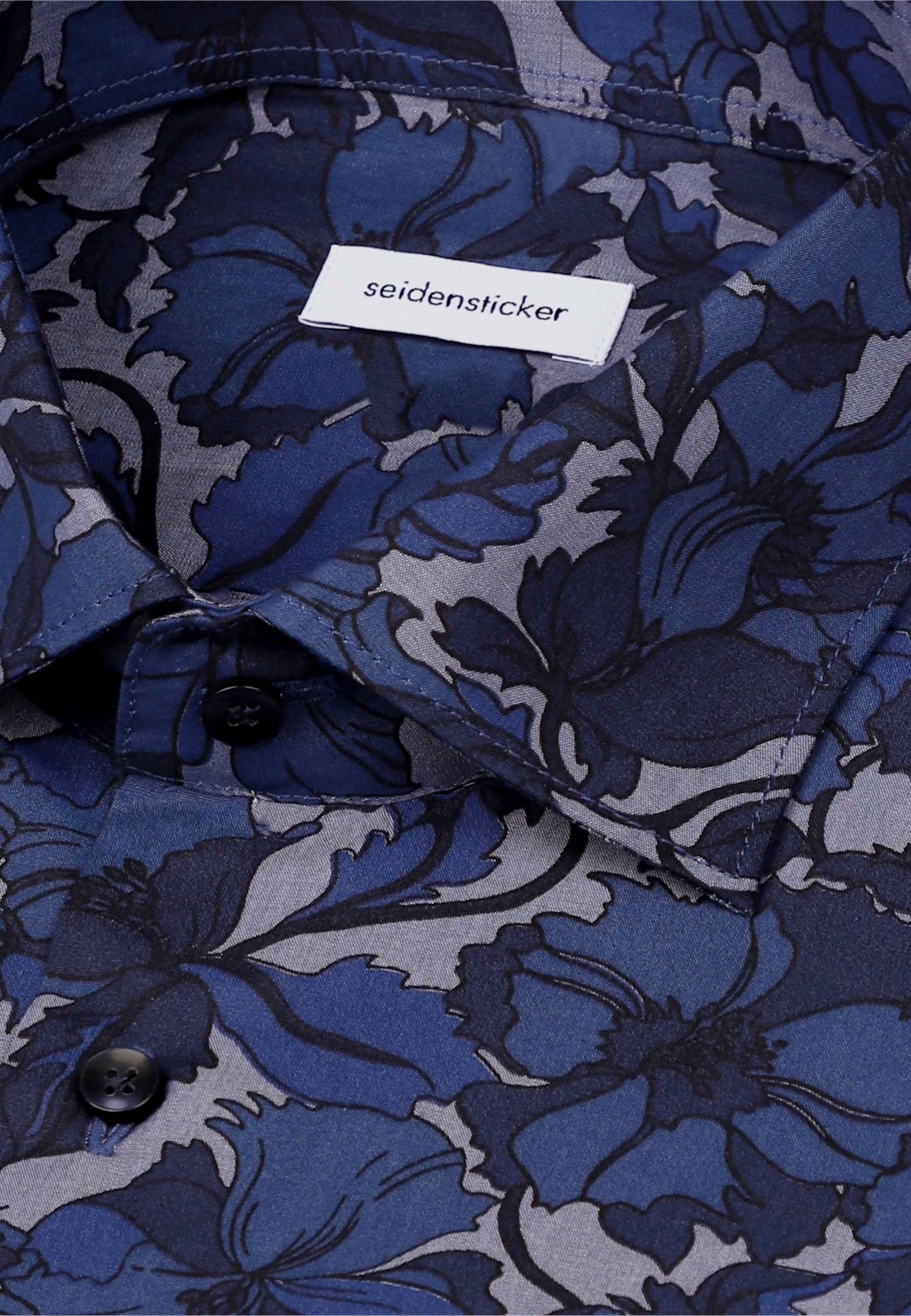 seidensticker Businesshemd »Schwarze Rose« Regular 1/1 Kentkragen Druck