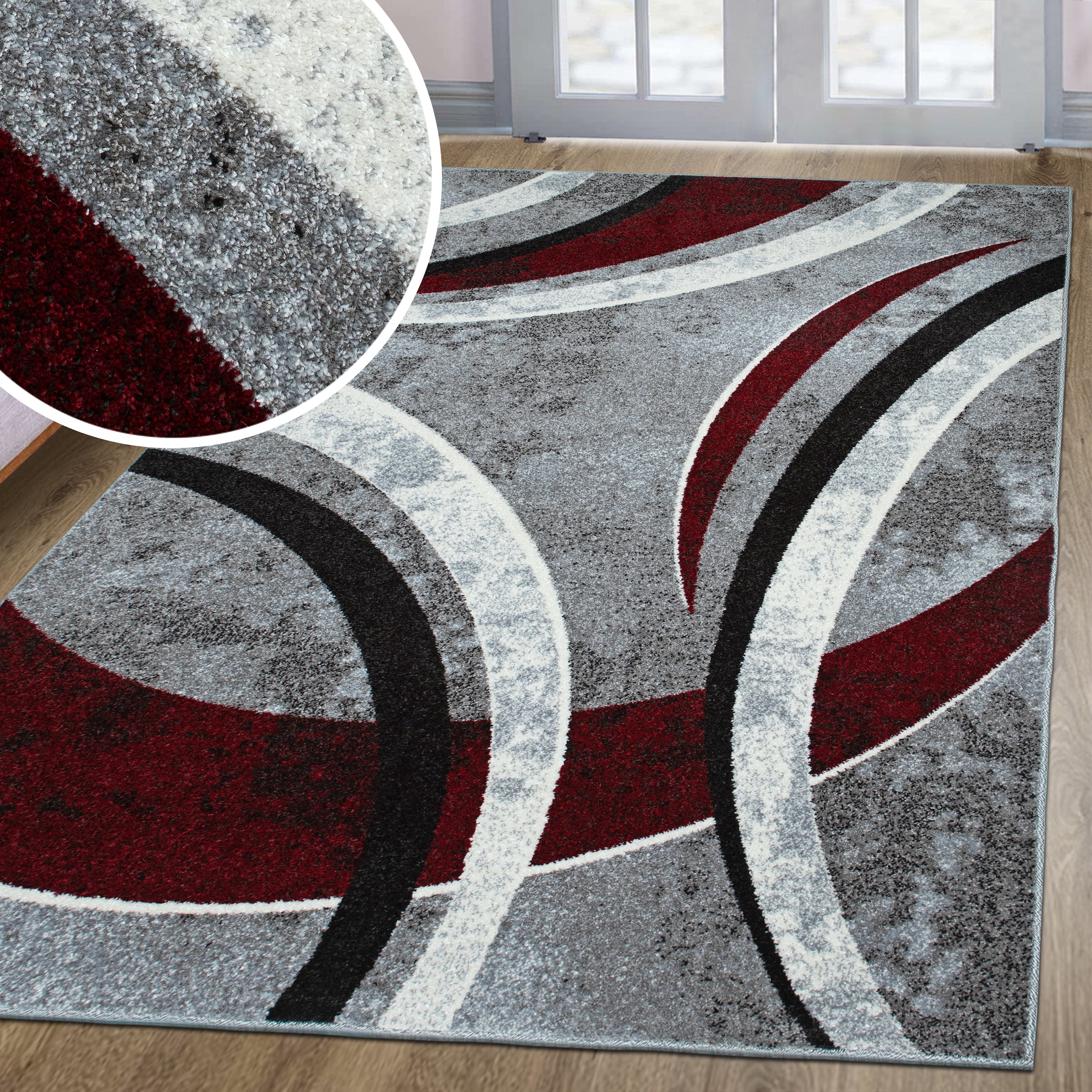 GOODproduct Tapis »Flow, geometrisches Design« Rectangulaire 9 mm Höhe graphique, abstrait, élégant, salon, chambre
