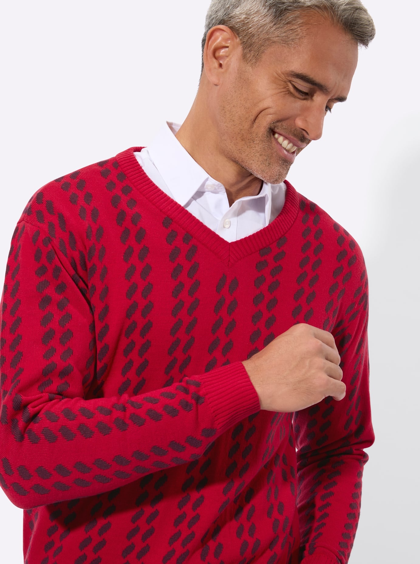 Classic Pull col V »V-Pullover«