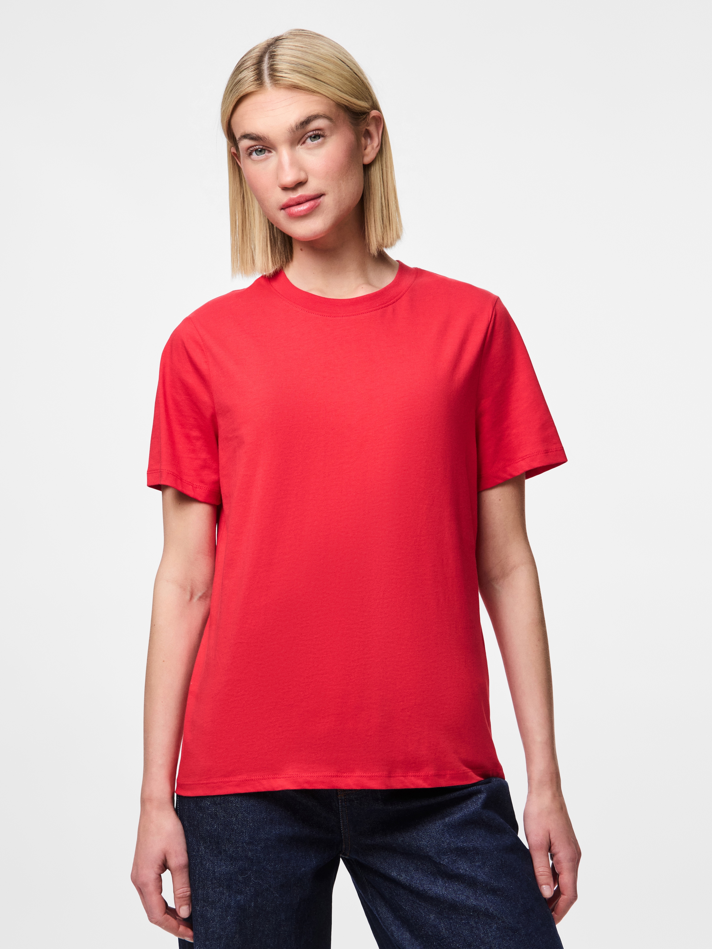 pieces Shirt à col rond »PCRIA SS SOLID TEE NOOS BC«