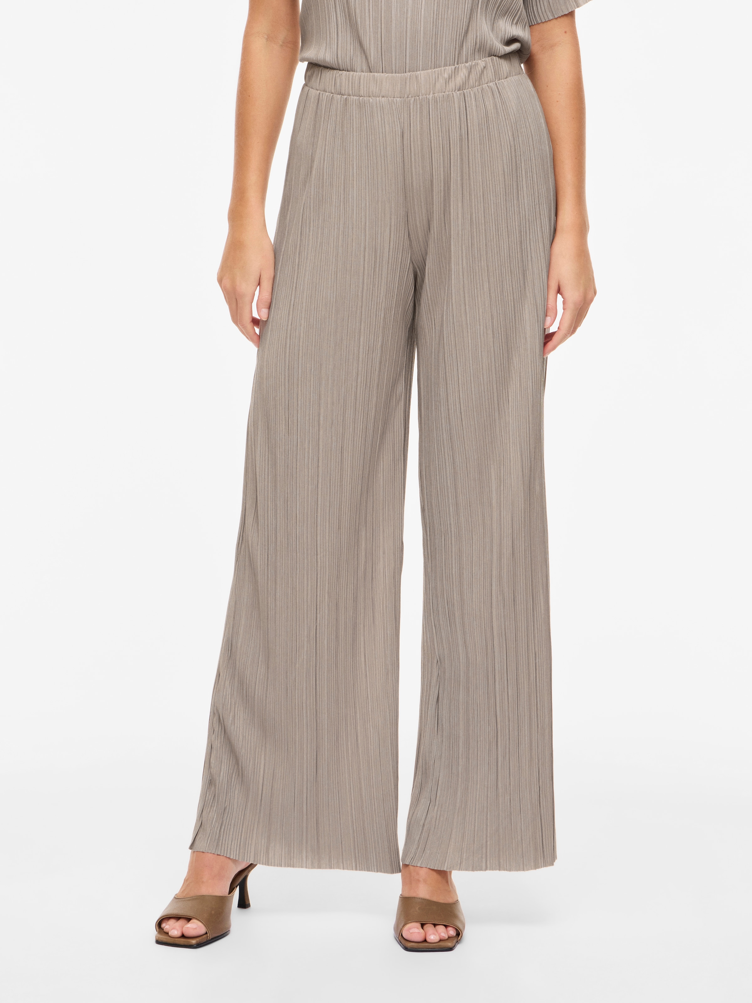 Vila Pantalon à enfiler »VIPLISA HW LOOSE PANTS - NOOS«  pantalon d'été, aspect plissé