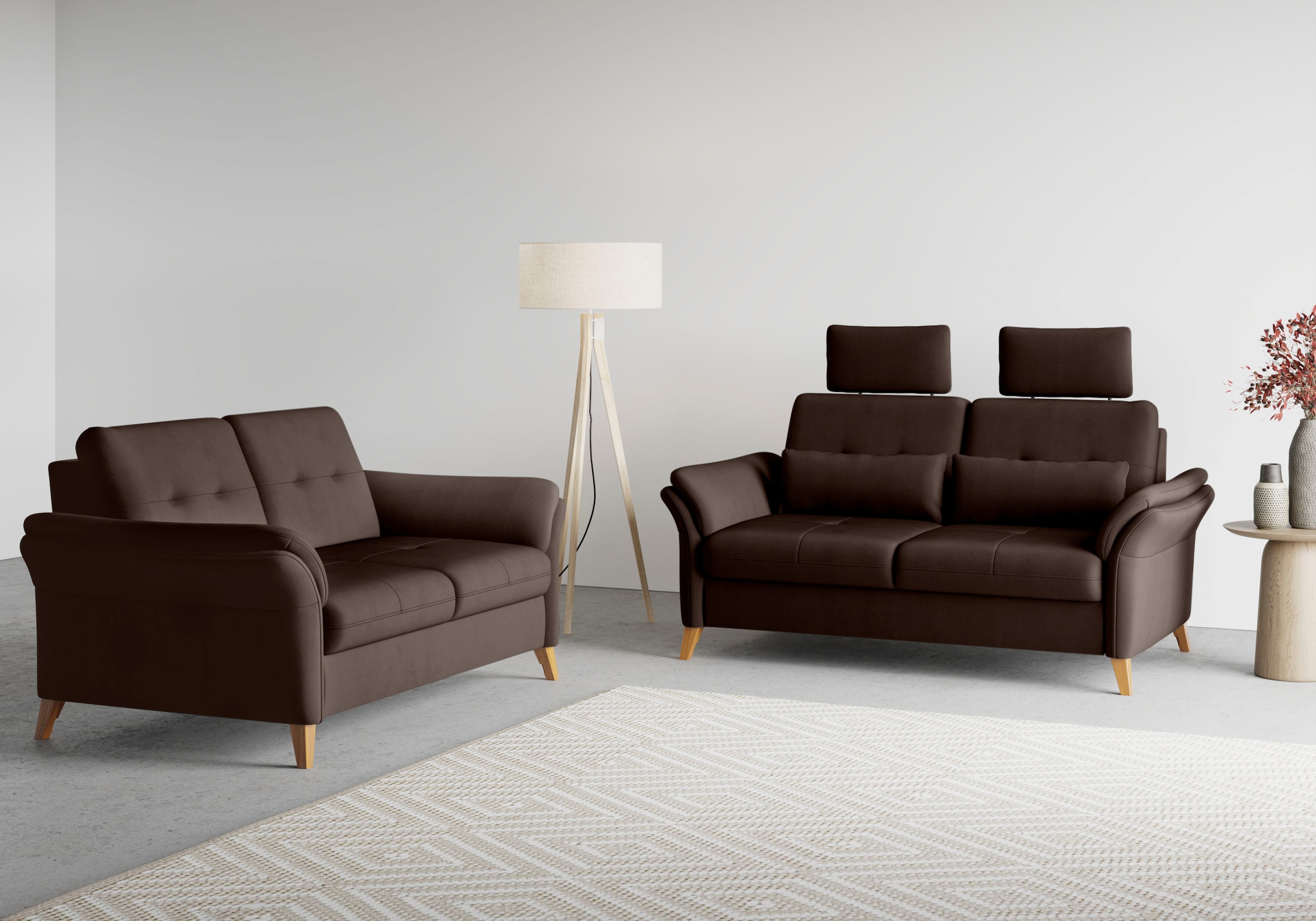 sit&more 2-Sitzer »Göteborg« inklusive Sitztiefenverstellung und Federkern