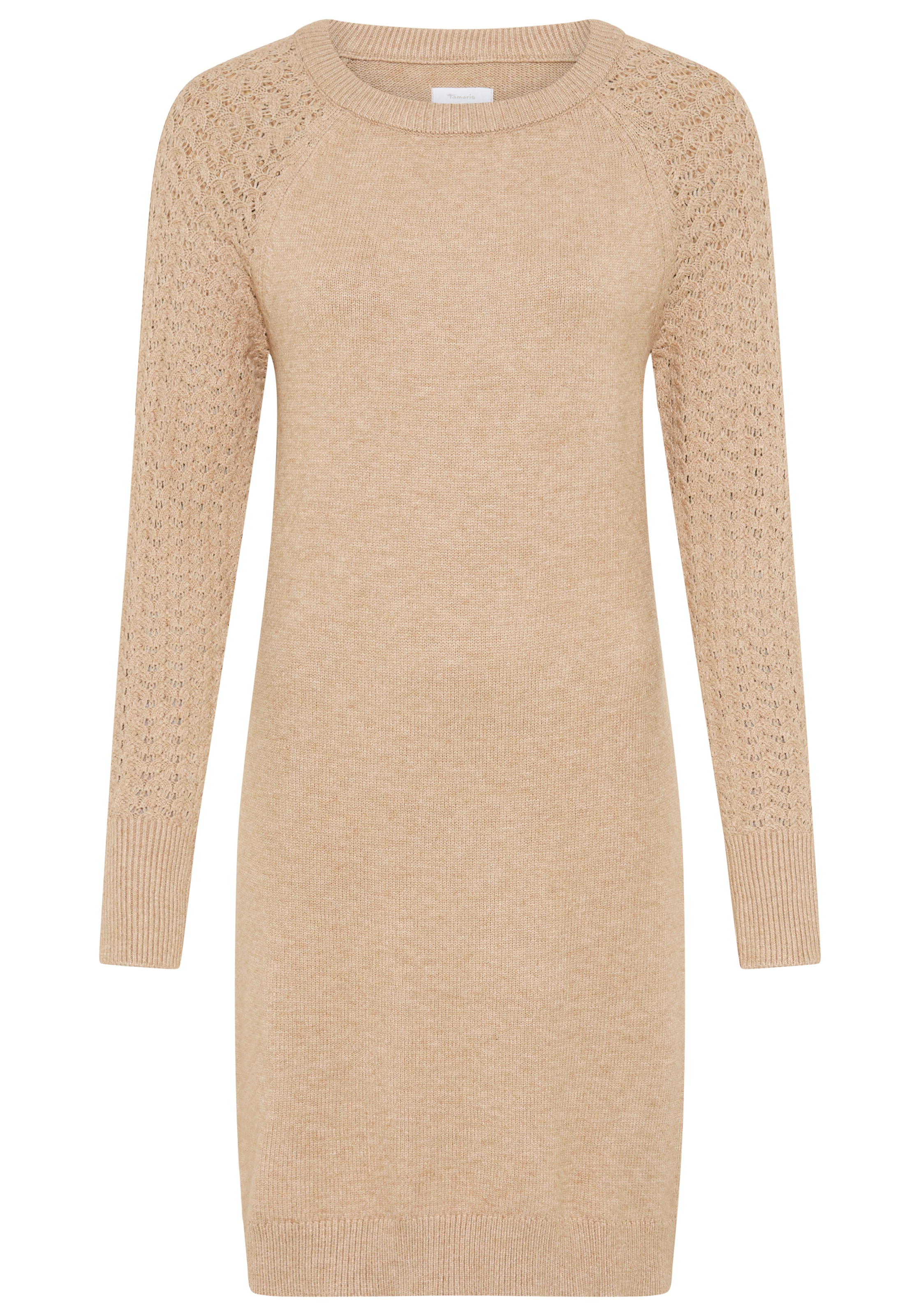 Tamaris Strickkleid Mini-Länge mit Ajourstrickmuster aus Viskosemischung