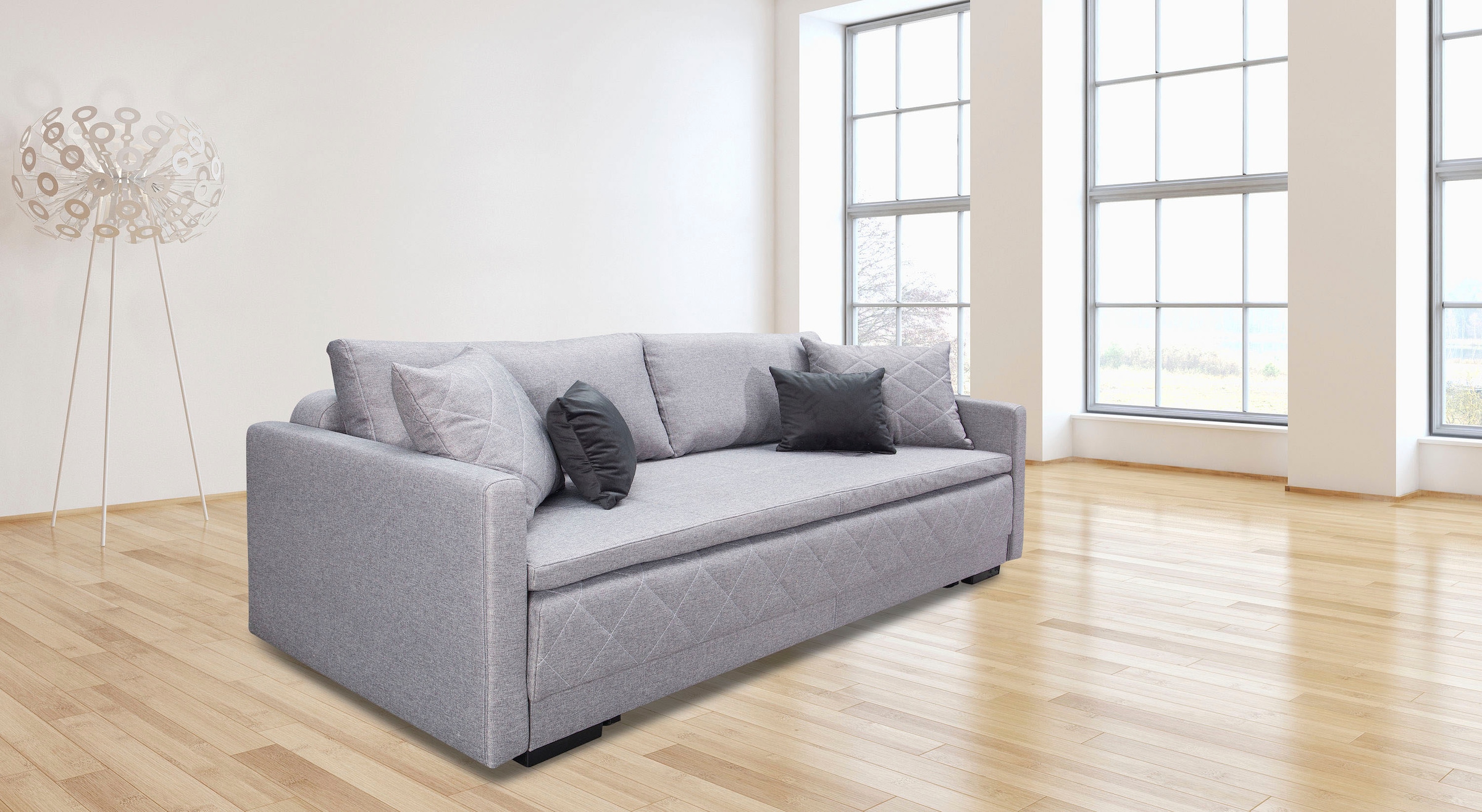 INOSIGN Schlafsofa »Potsdam« mit Boxspringaufbau, Bettfunktion & Bettkasten, Dauerschlafsofa