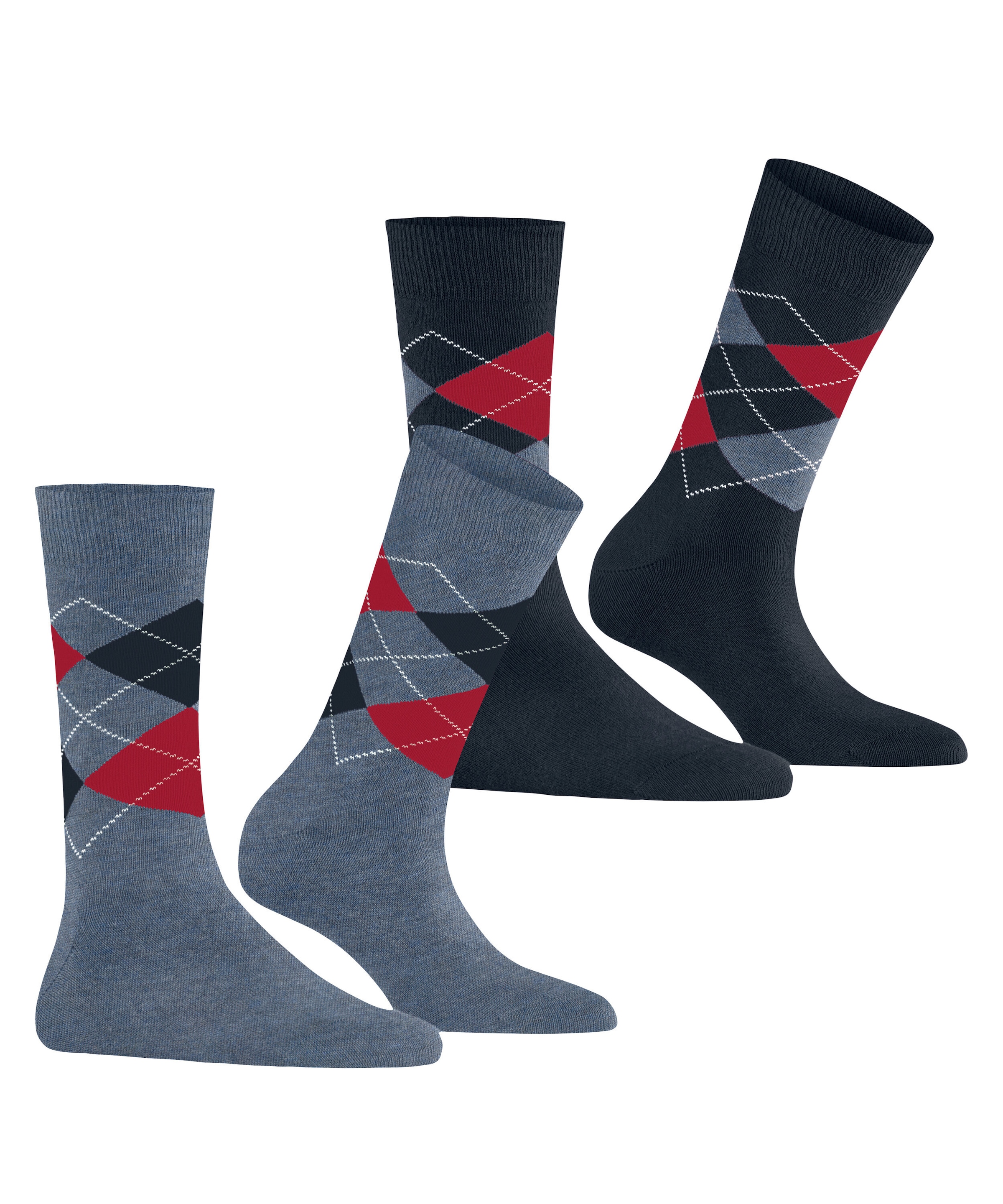 Burlington Chaussettes »Everyday Argyle« 3er Pack,  atmungsaktiv