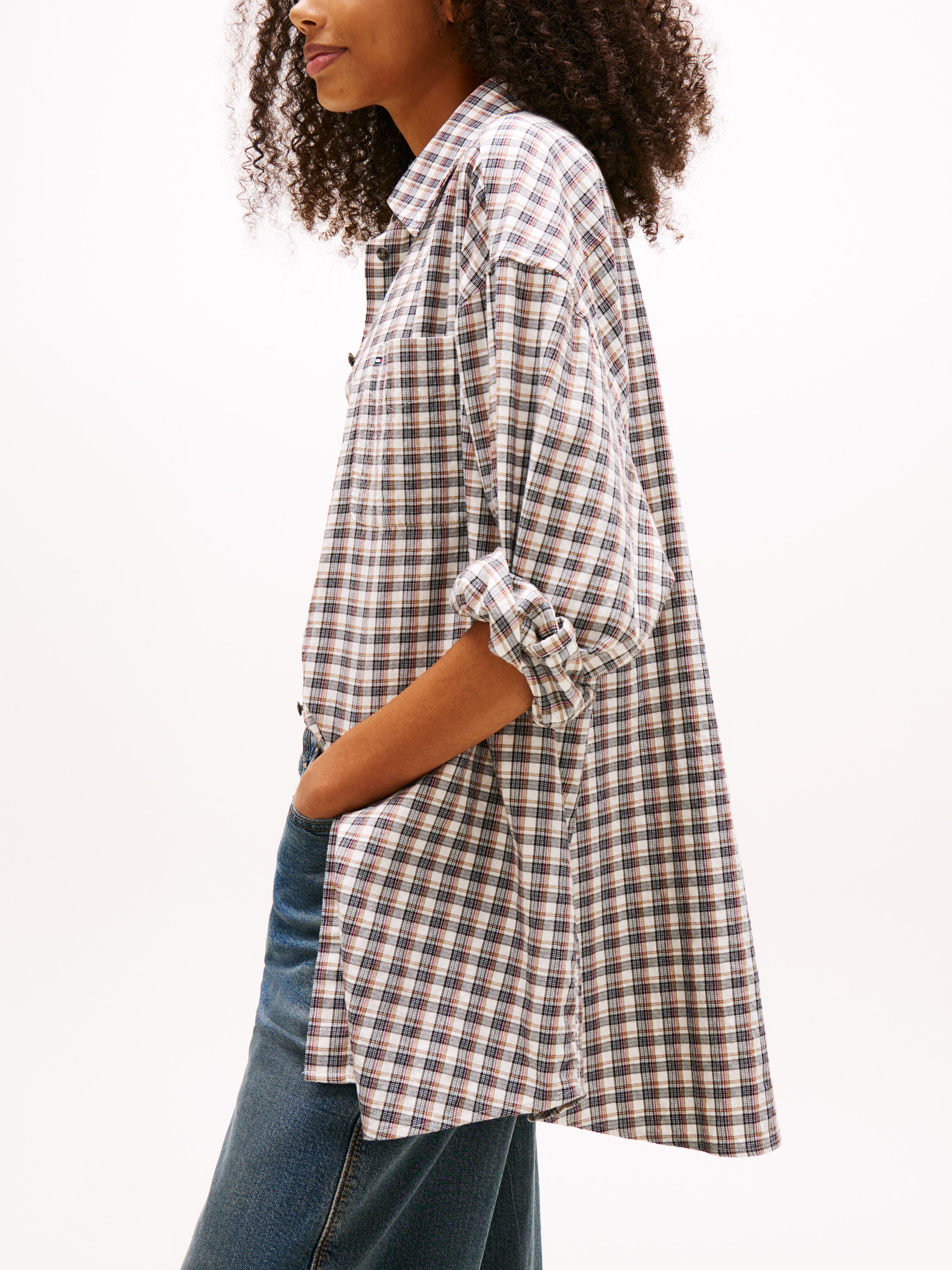 Tommy Jeans Blouse à carreaux »TJW OVS CHIECKED SHIRT EXT«