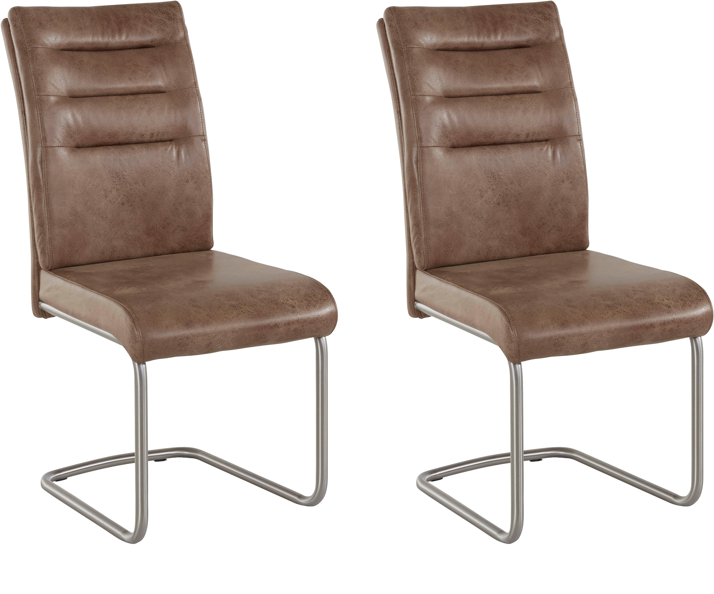 HELA Chaise de salle à manger »Paula Freischwinger« (Set) 2 cuismit Echtedelstahlgestell, 2 oder 4 Stück