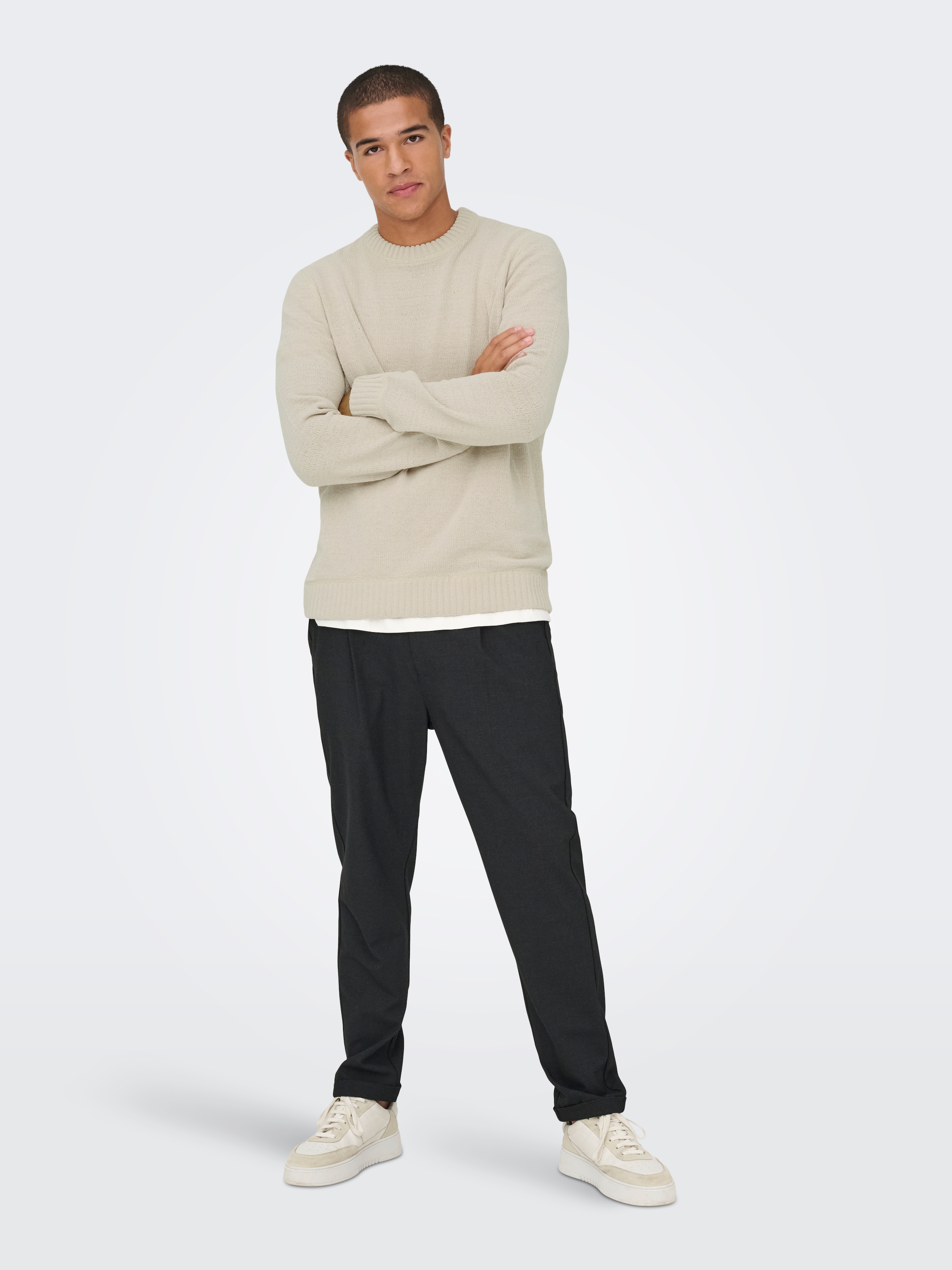 ONLY & SONS Pull en tricot »ONSETHAN LIFE REG 7 CREW KNIT«