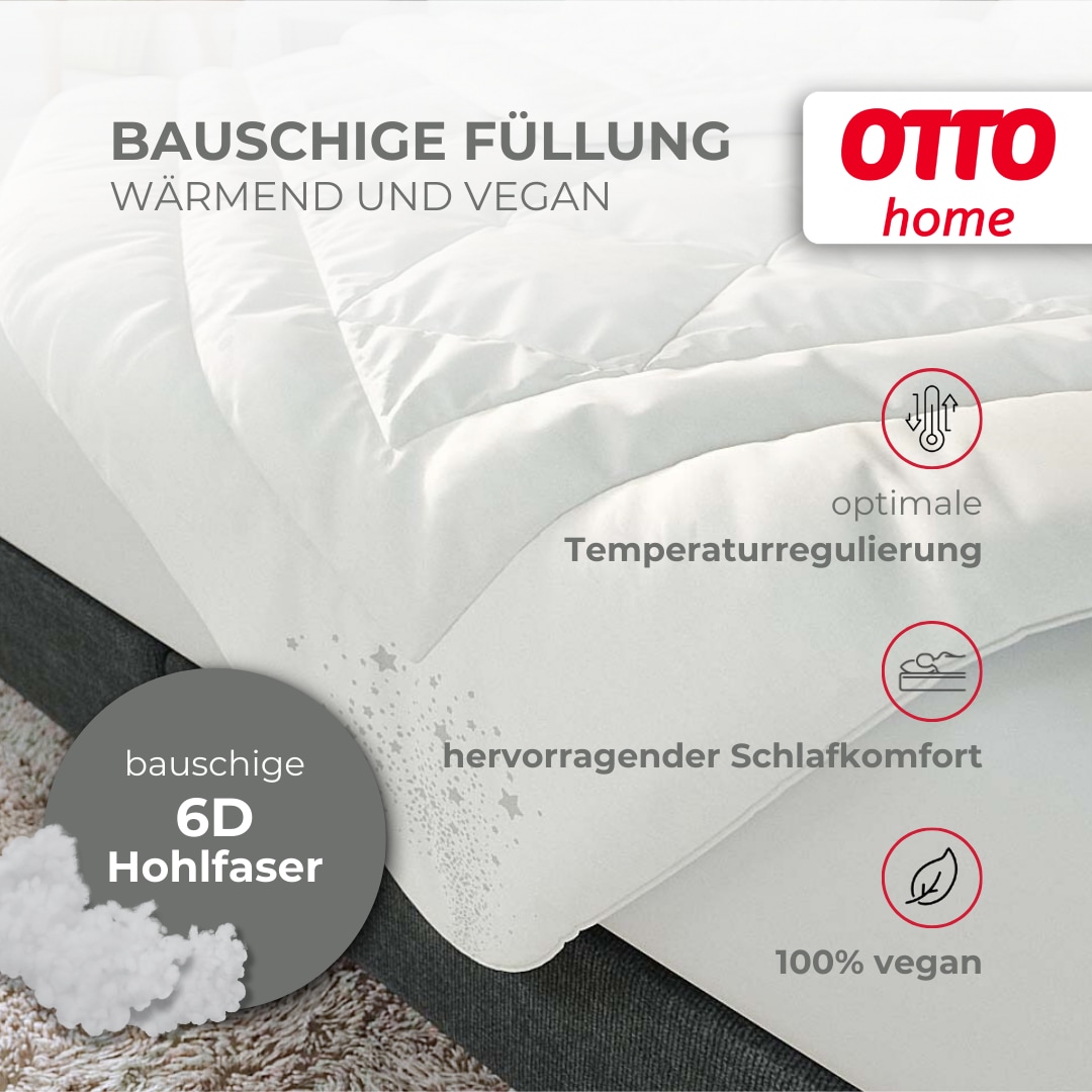 GOODproduct Couette microfibre + oreiller »Baca, 2-tlg. Bettdecke 135x200 oder155x220 cm mit Kissen 80x80 cm« Set Bettdecke & Kissen Made in Germany, Sommer, Winter