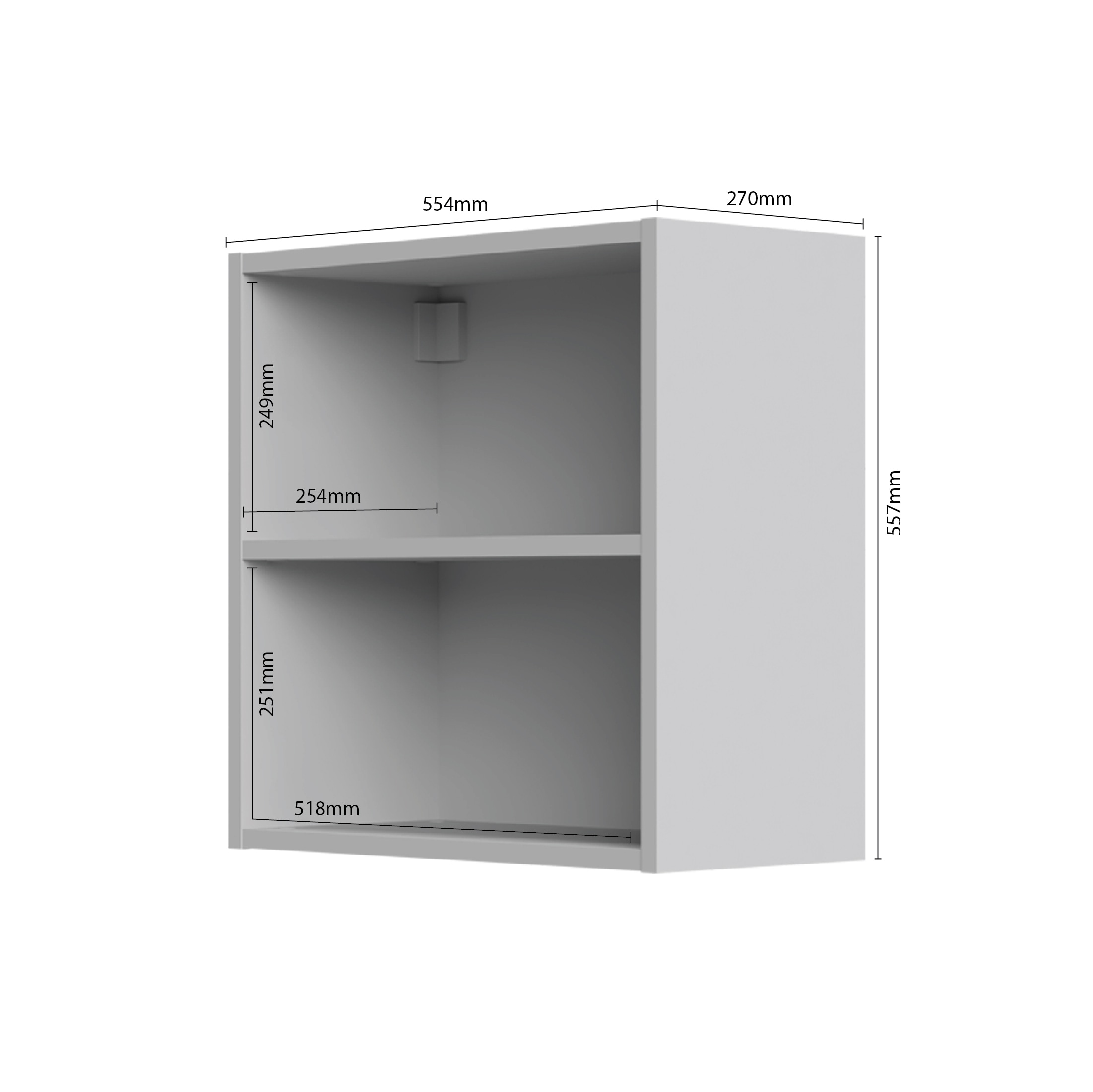 GOODproduct Vitrine suspendue »Gala« disponible en deux tailles,  Armoire murale, laquée UV, résistante aux rayures, haute brillance