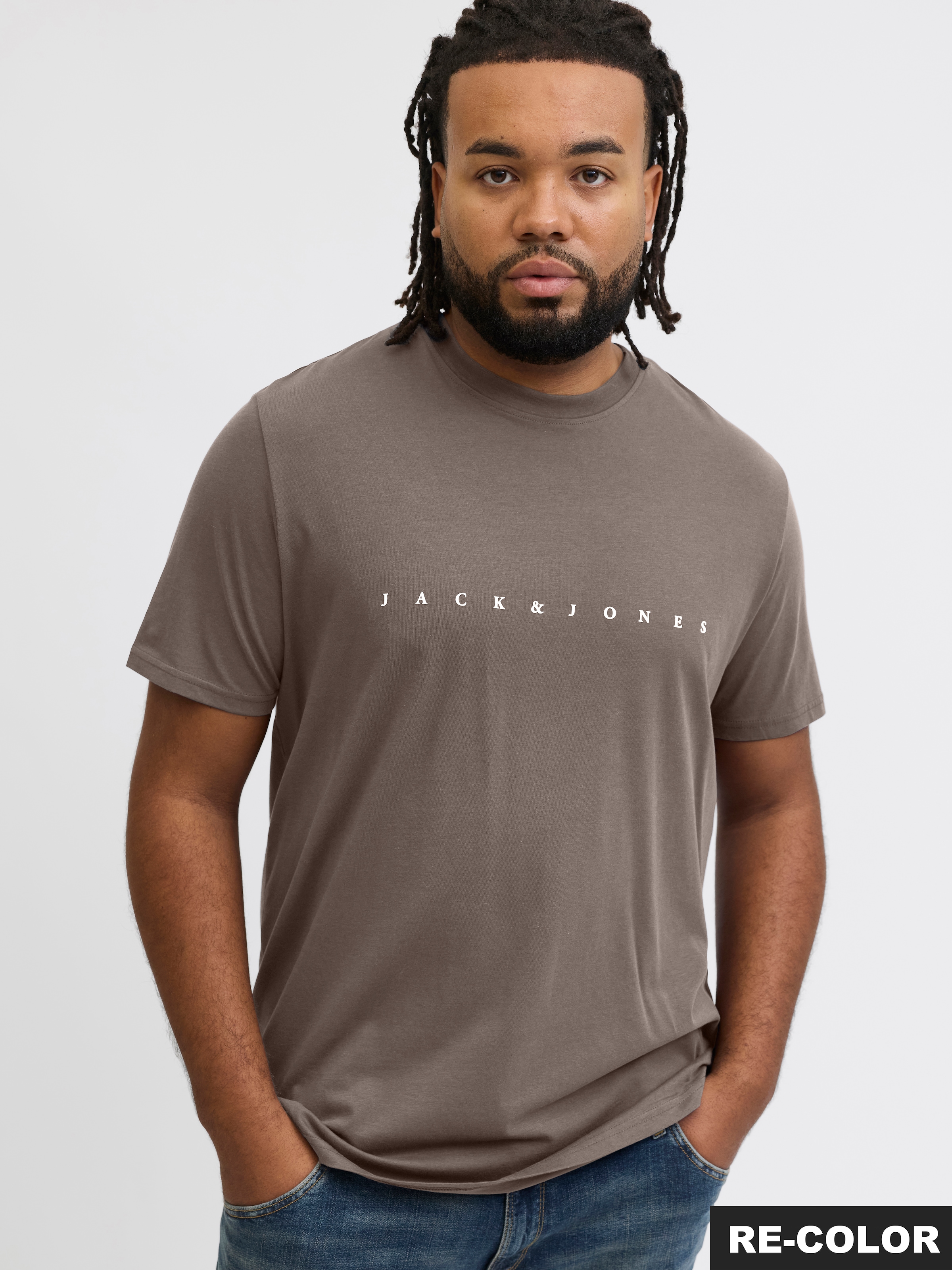 Jack & Jones PlusSize Shirt à col rond »JJESTAR JJ TEE SS NOOS PLS« Baumwolle, regular fit