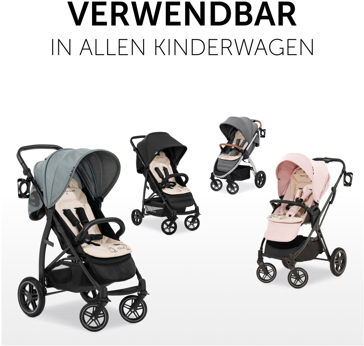 Hauck Housse de siège de poussette »Seat Liner« kompatibel mit hauck Buggys, Kinderwagen und Fahrradanhängern